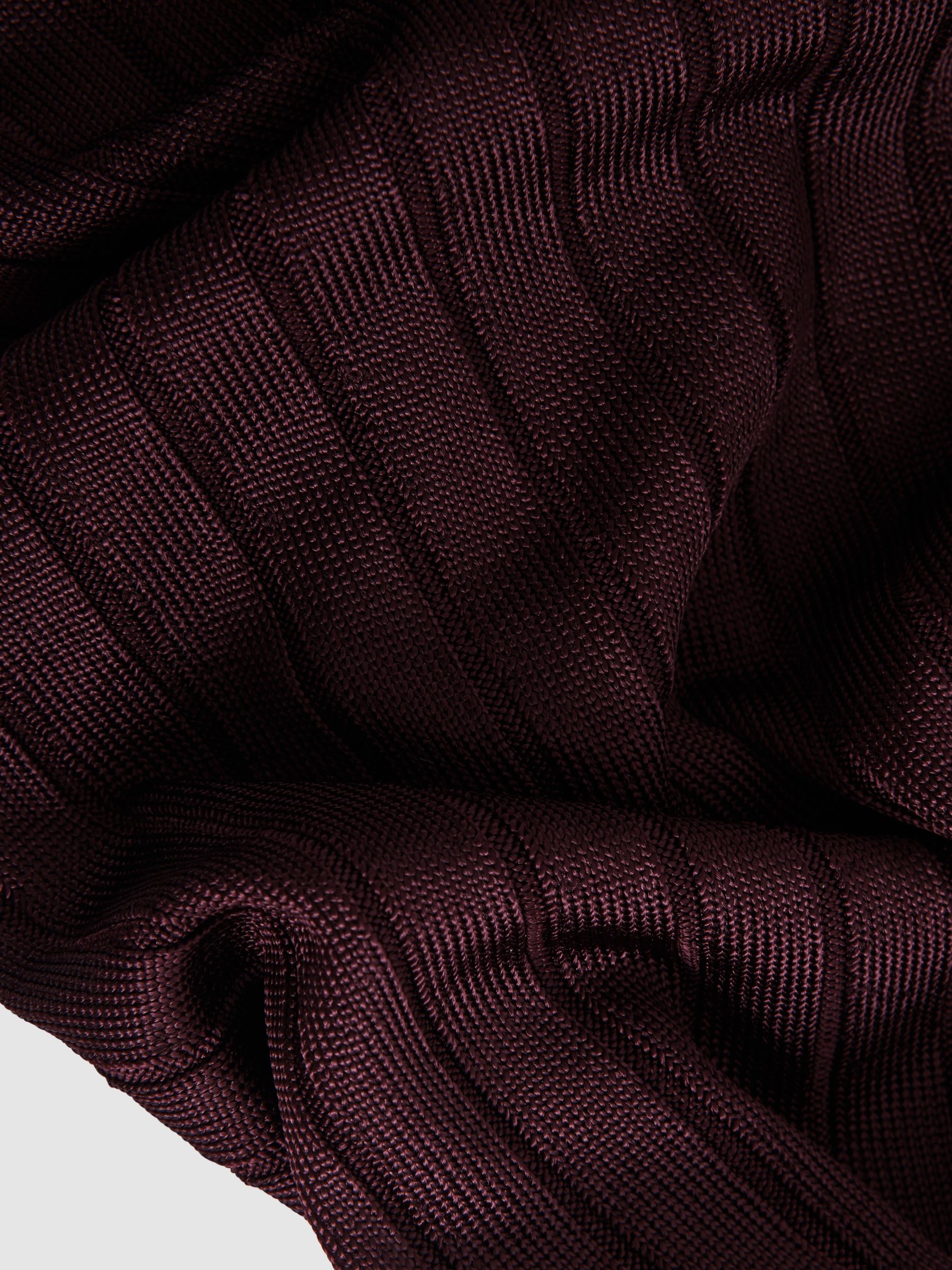 Good American Knitted Funnel Neck Midi Dress in Malbec - Image 5 of 5