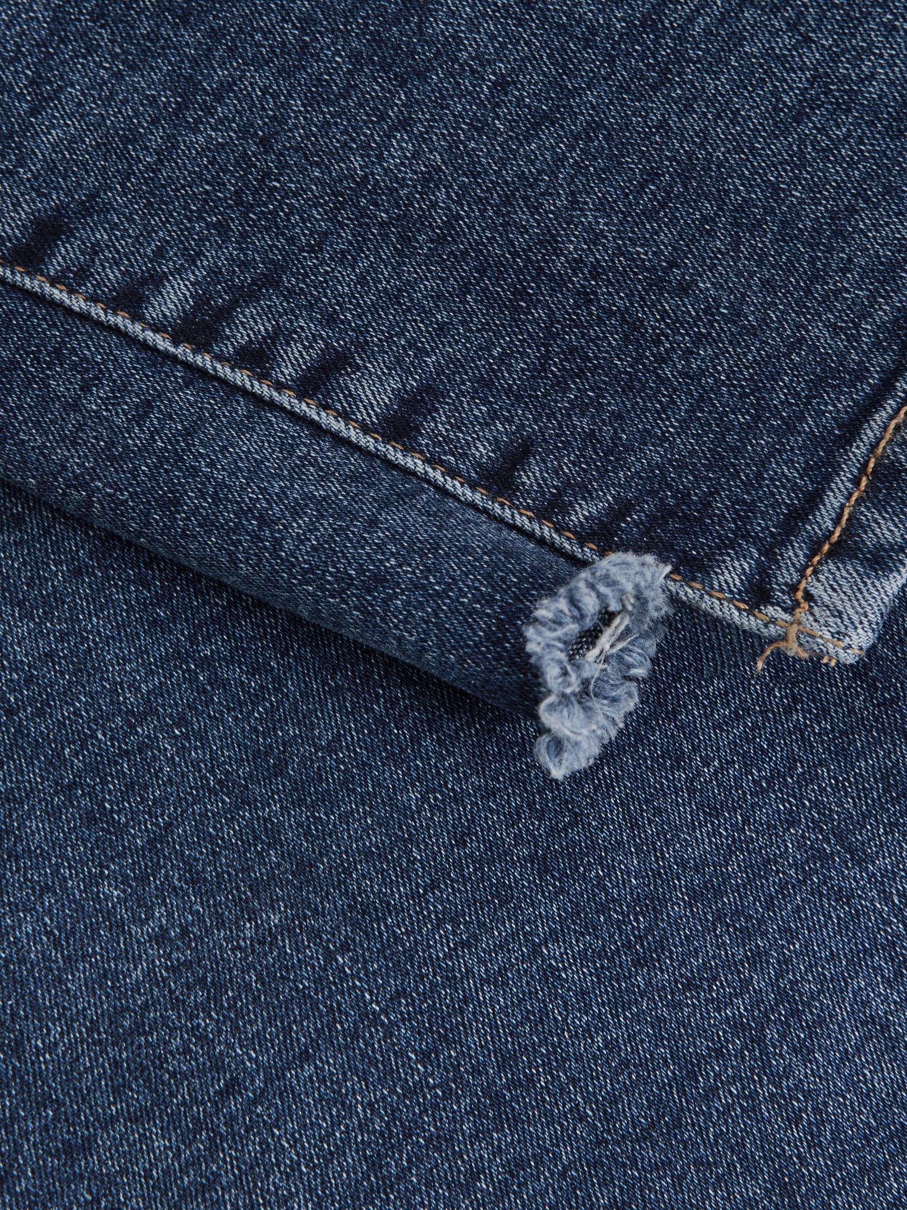 Good American Skinny-Jeans im Used-Look mit hohem Bund, Indigo - Bild 7 von 7