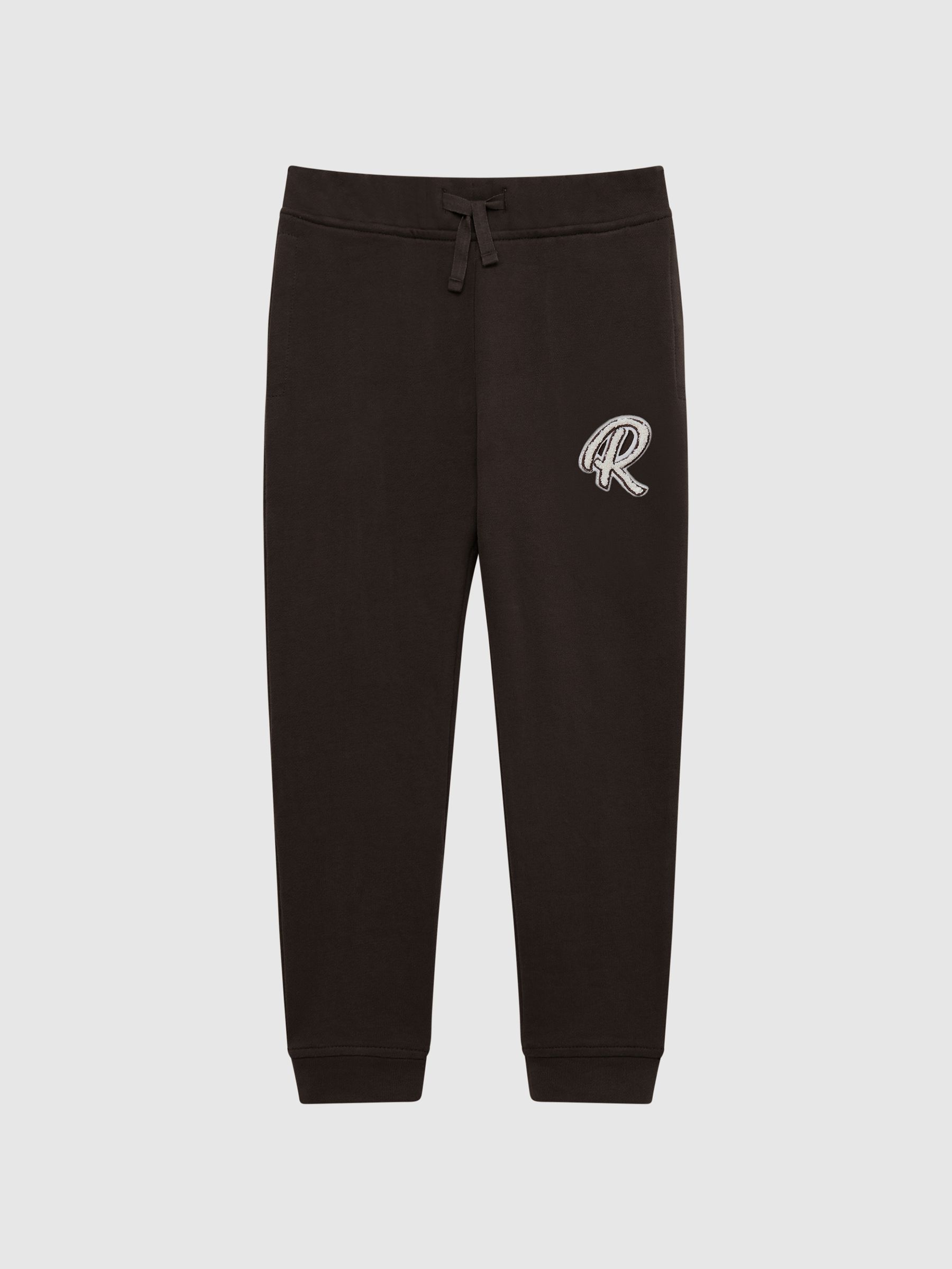 Junior Garment Dyed Logo Joggers in Chocolate - Image 2 of 6