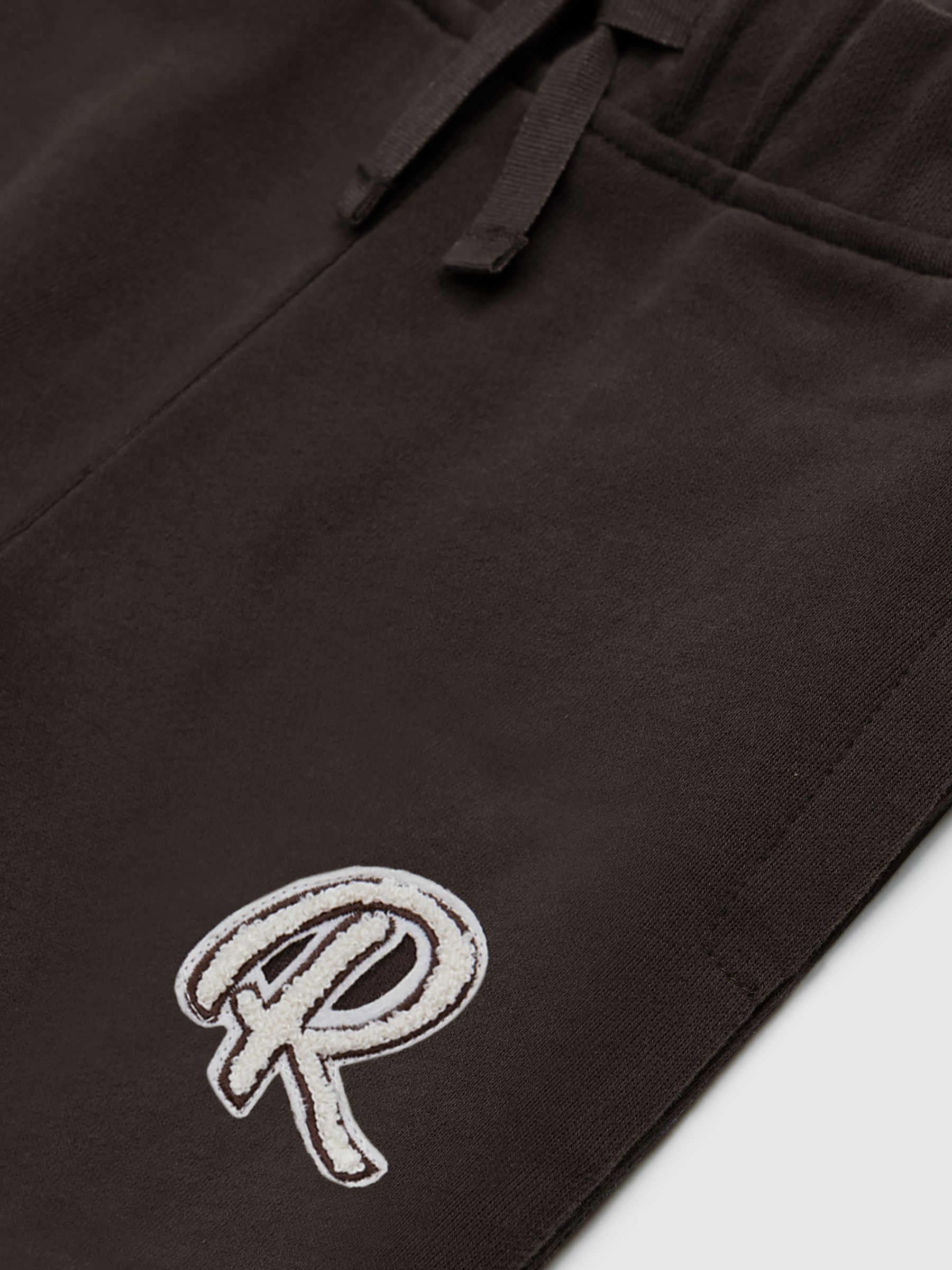 Junior Garment Dyed Logo Joggers in Chocolate - Image 6 of 6