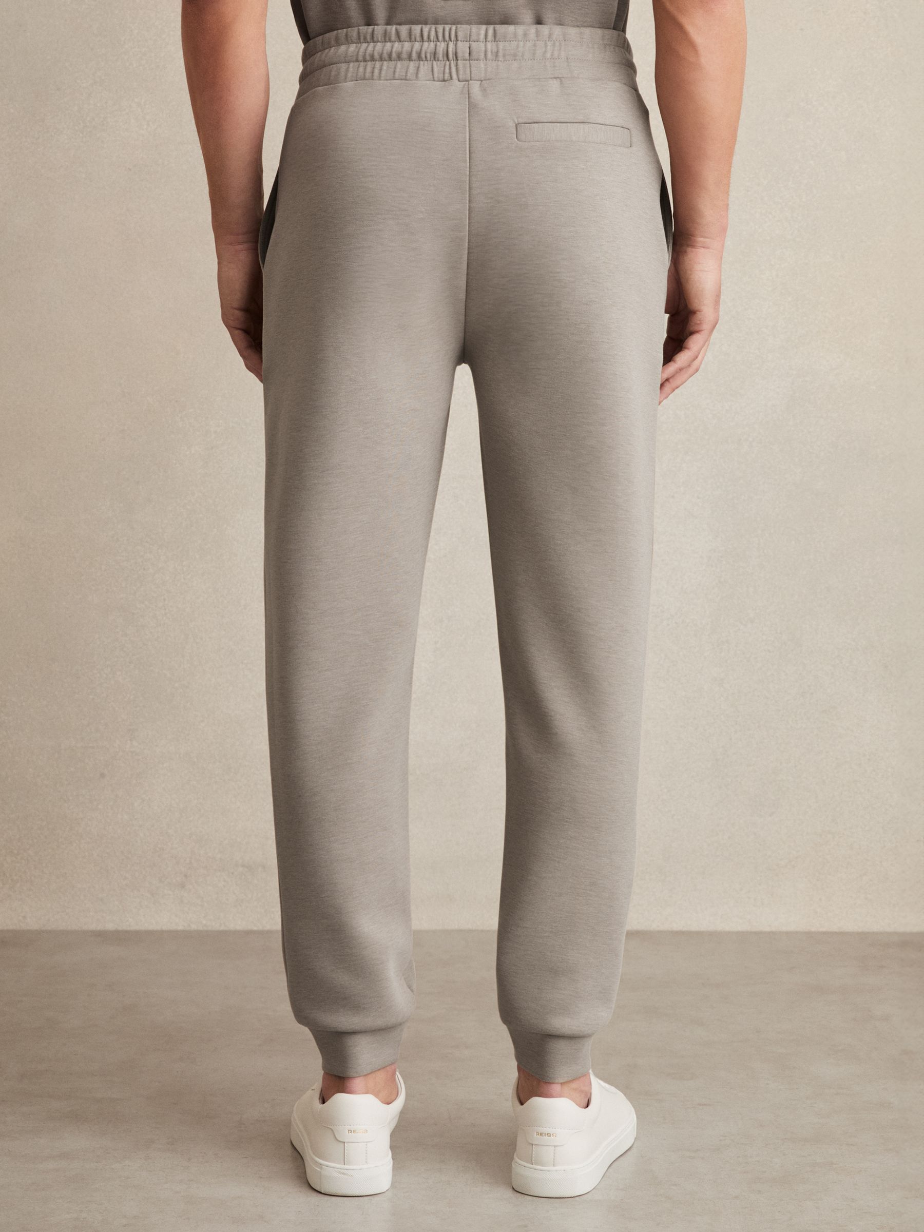 Drawstring Jersey Joggers in Taupe - Image 5 of 8
