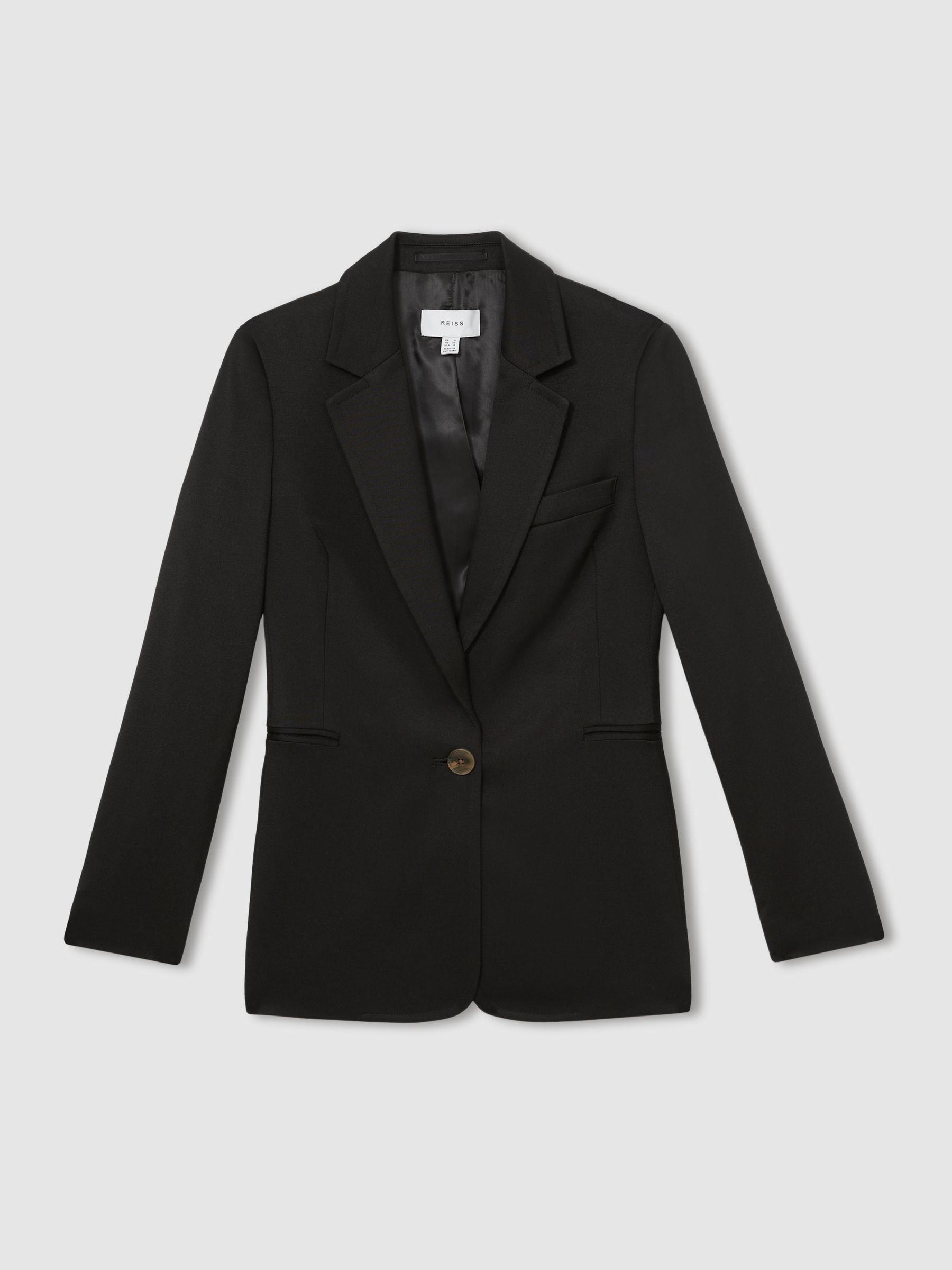 Single-Breasted Suit Jacket in Black - Image 2 of 6