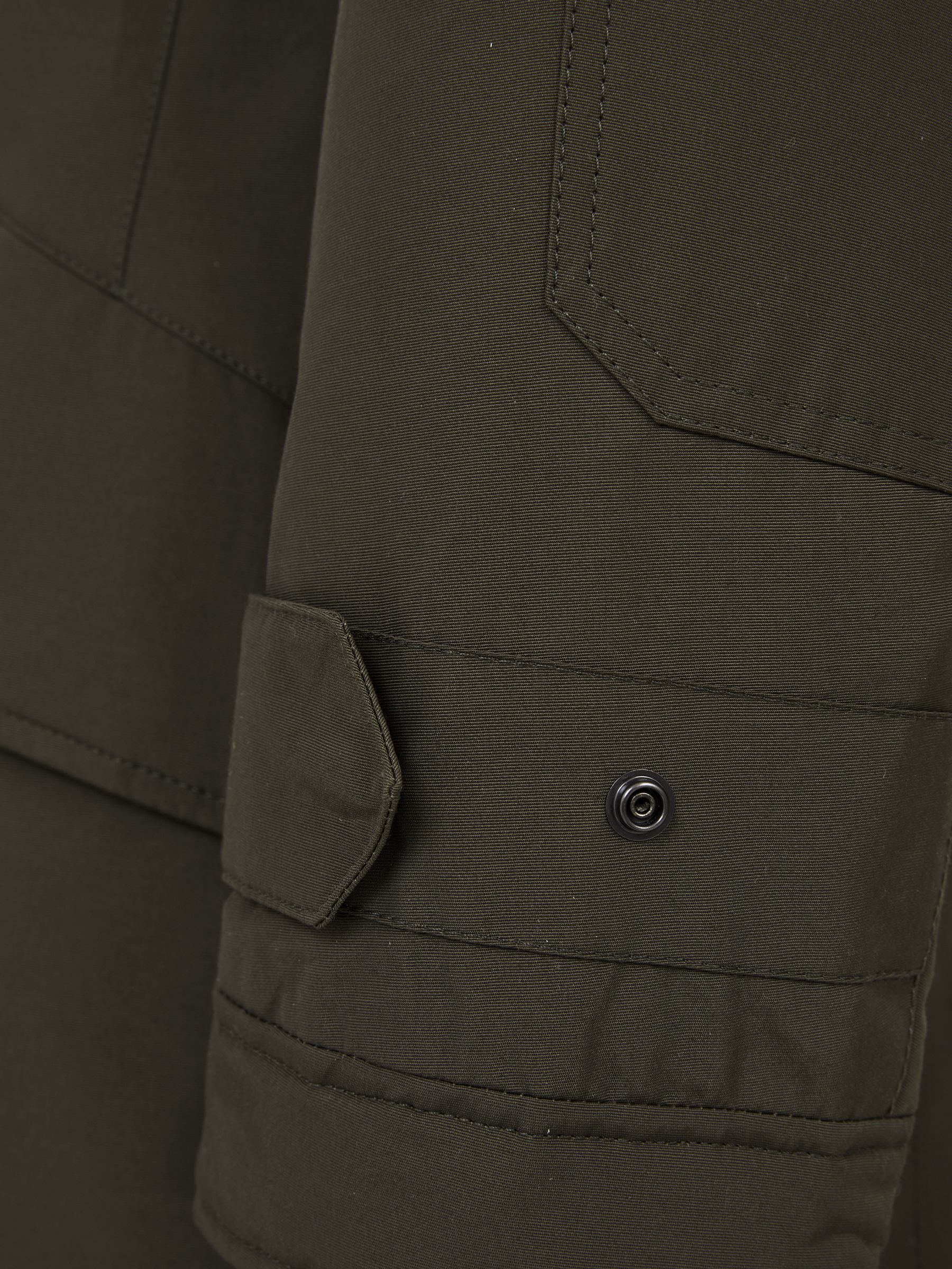 Woolrich Hooded Parka Coat in Dark Green - Image 7 of 7