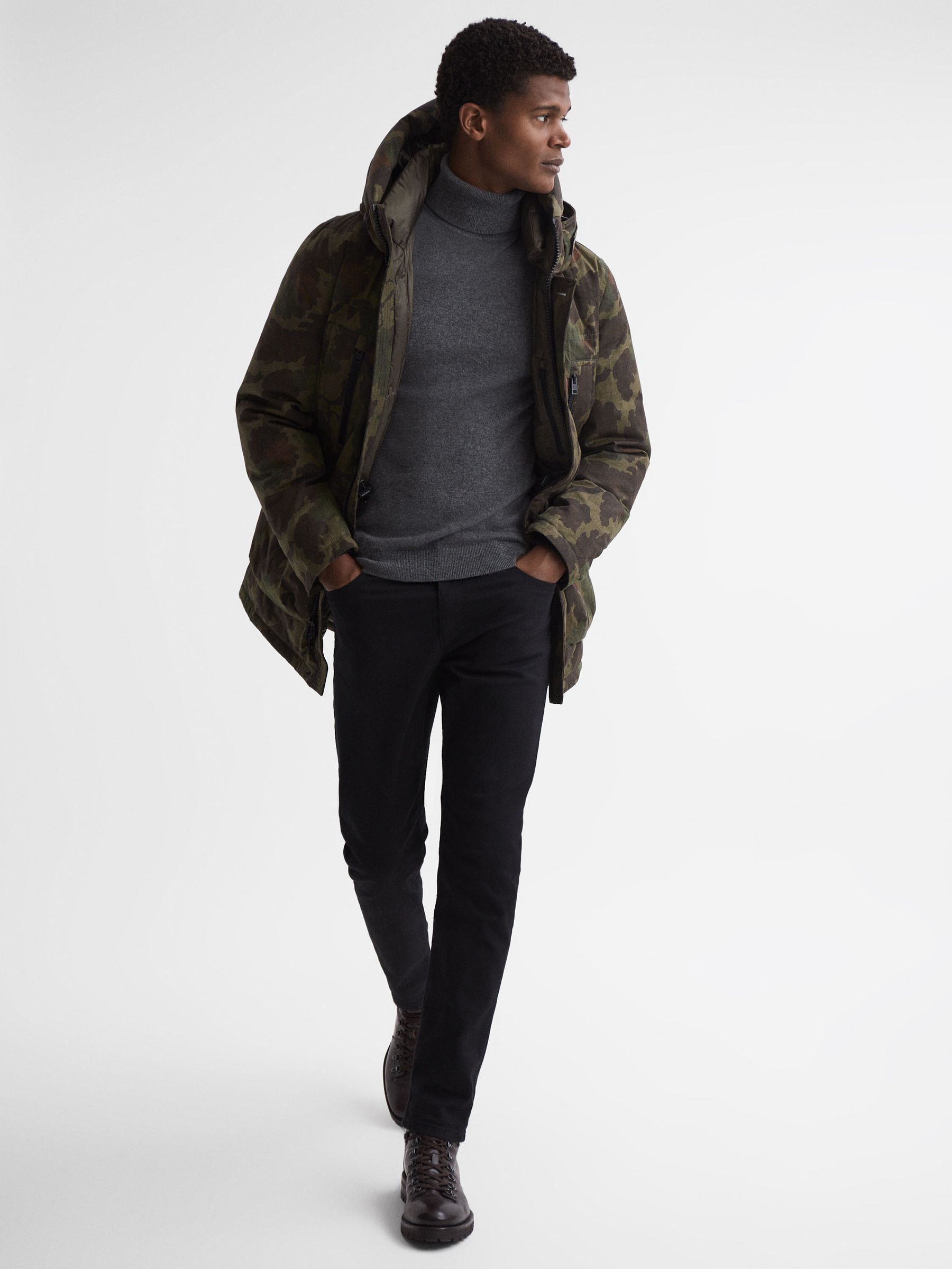 Woolrich Hooded Arctic Parka in Green Mitchell Camo - Image 3 of 7