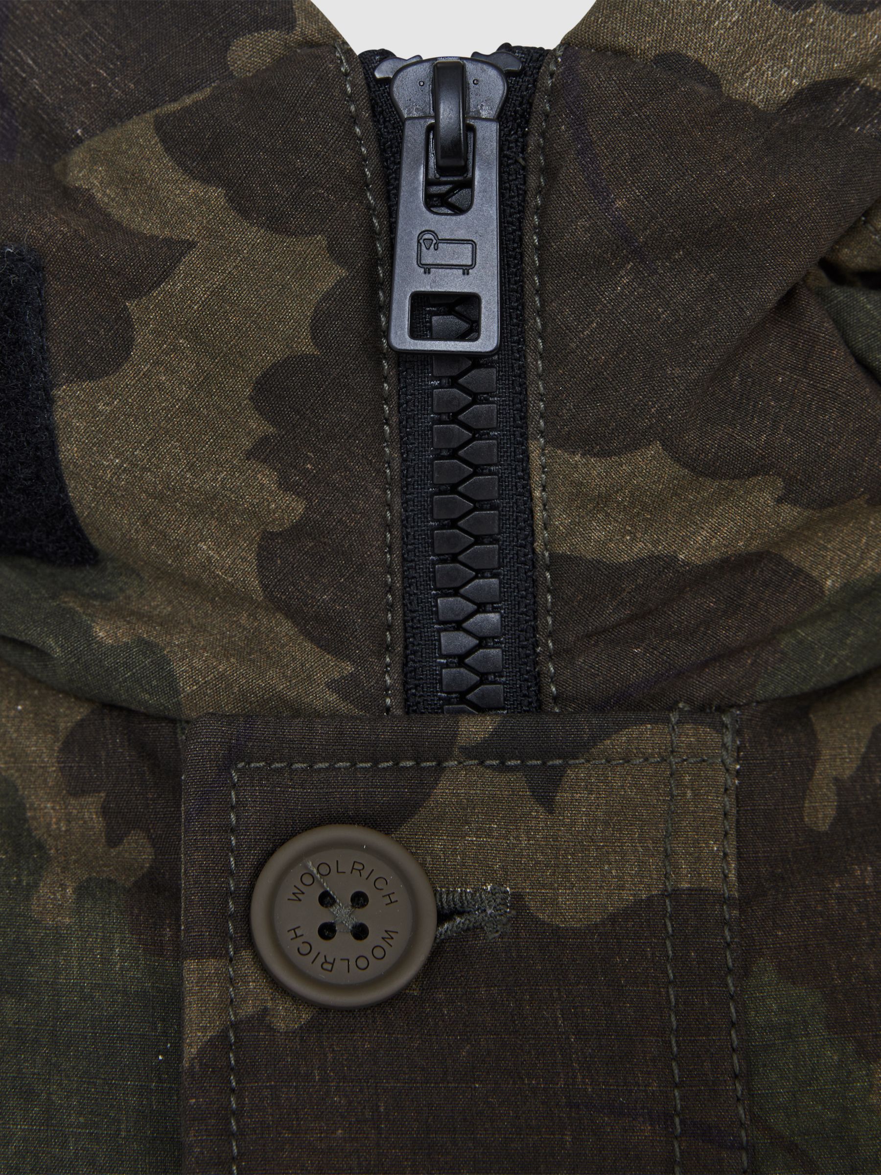 Woolrich Hooded Arctic Parka in Green Mitchell Camo - Image 7 of 7