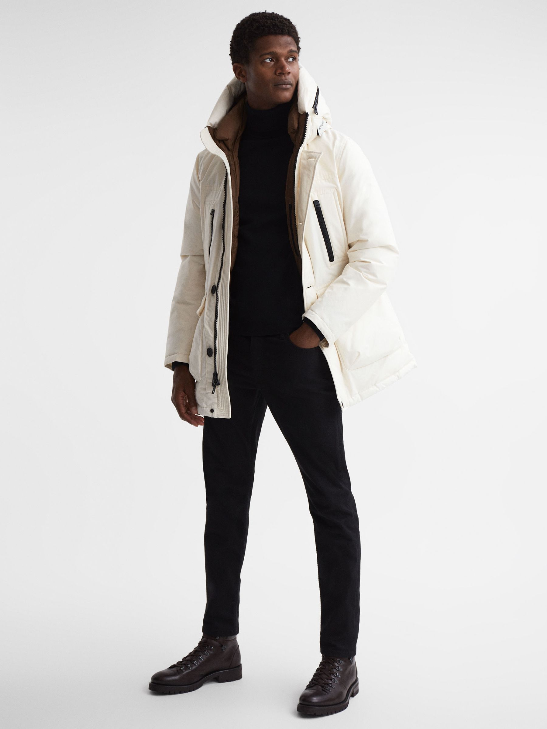 Woolrich arctische parka met capuchon in Artic-wit - Image 1 of 9