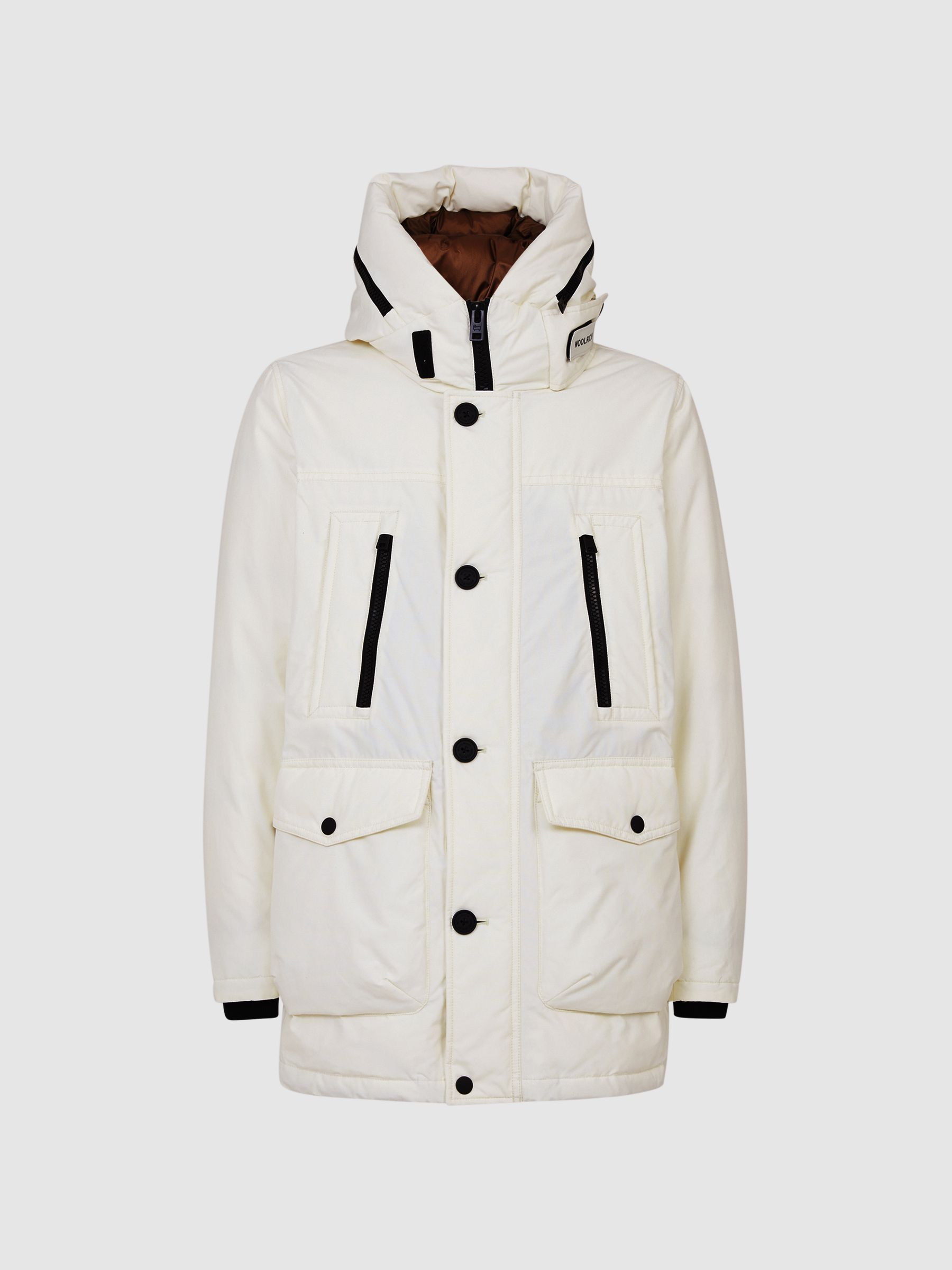 Woolrich arctische parka met capuchon in Artic-wit - Image 2 of 9