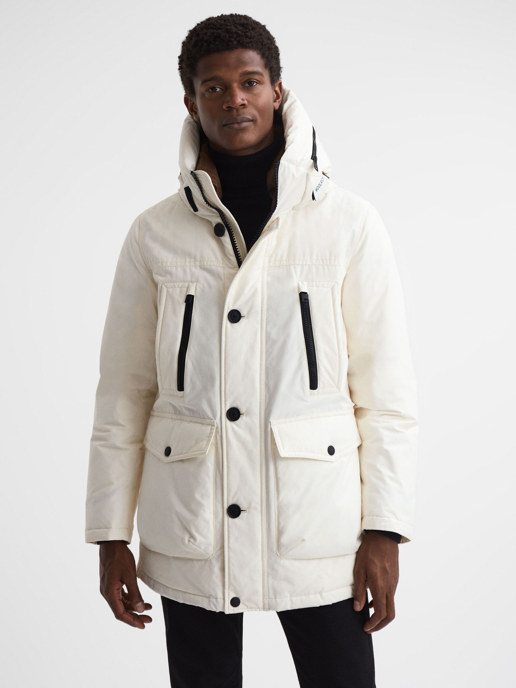 Woolrich arctische parka met capuchon in Artic-wit - Image 3 of 9