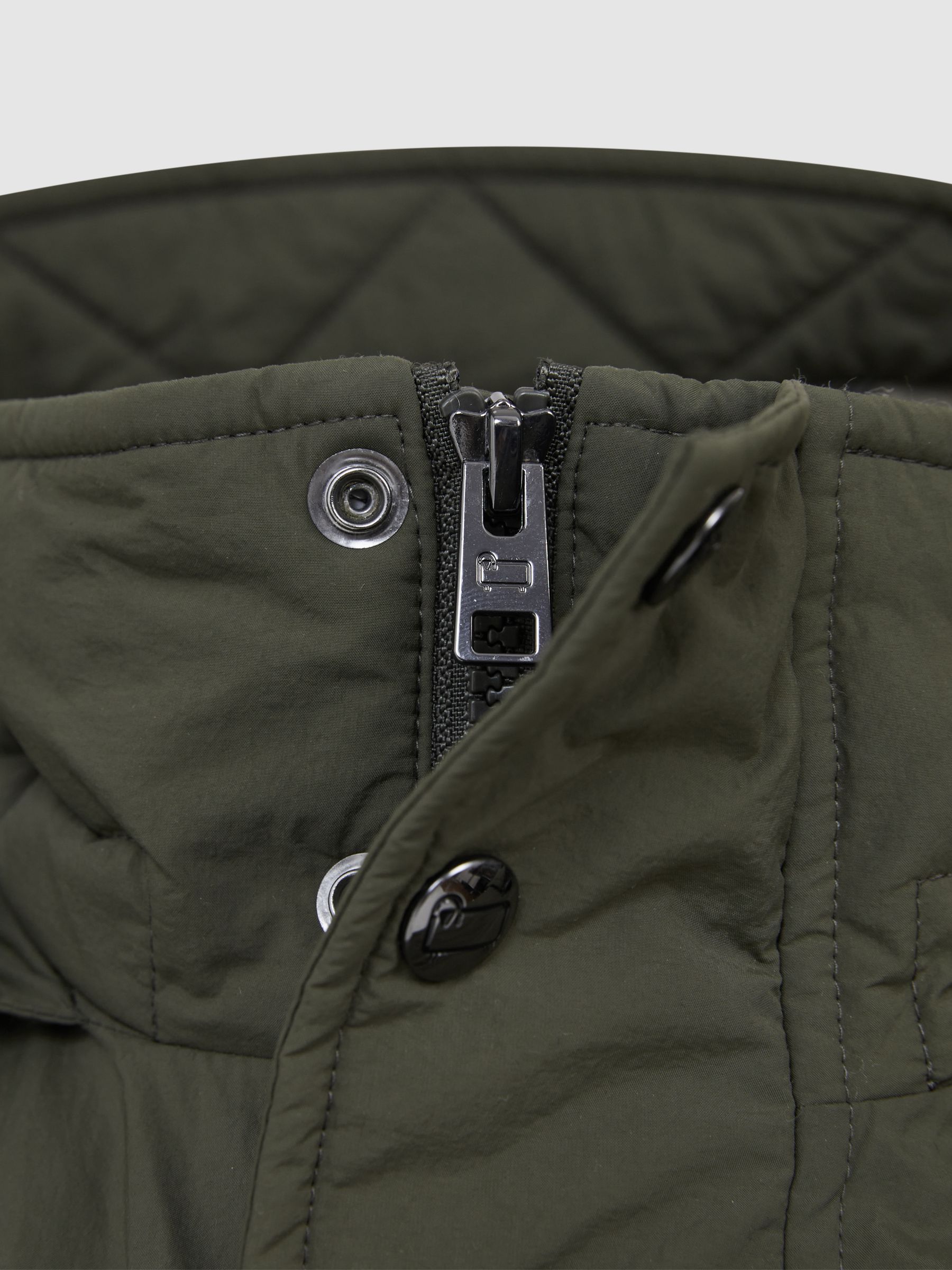 Woolrich Hooded Field Jacket in Dark Green - Image 6 of 7