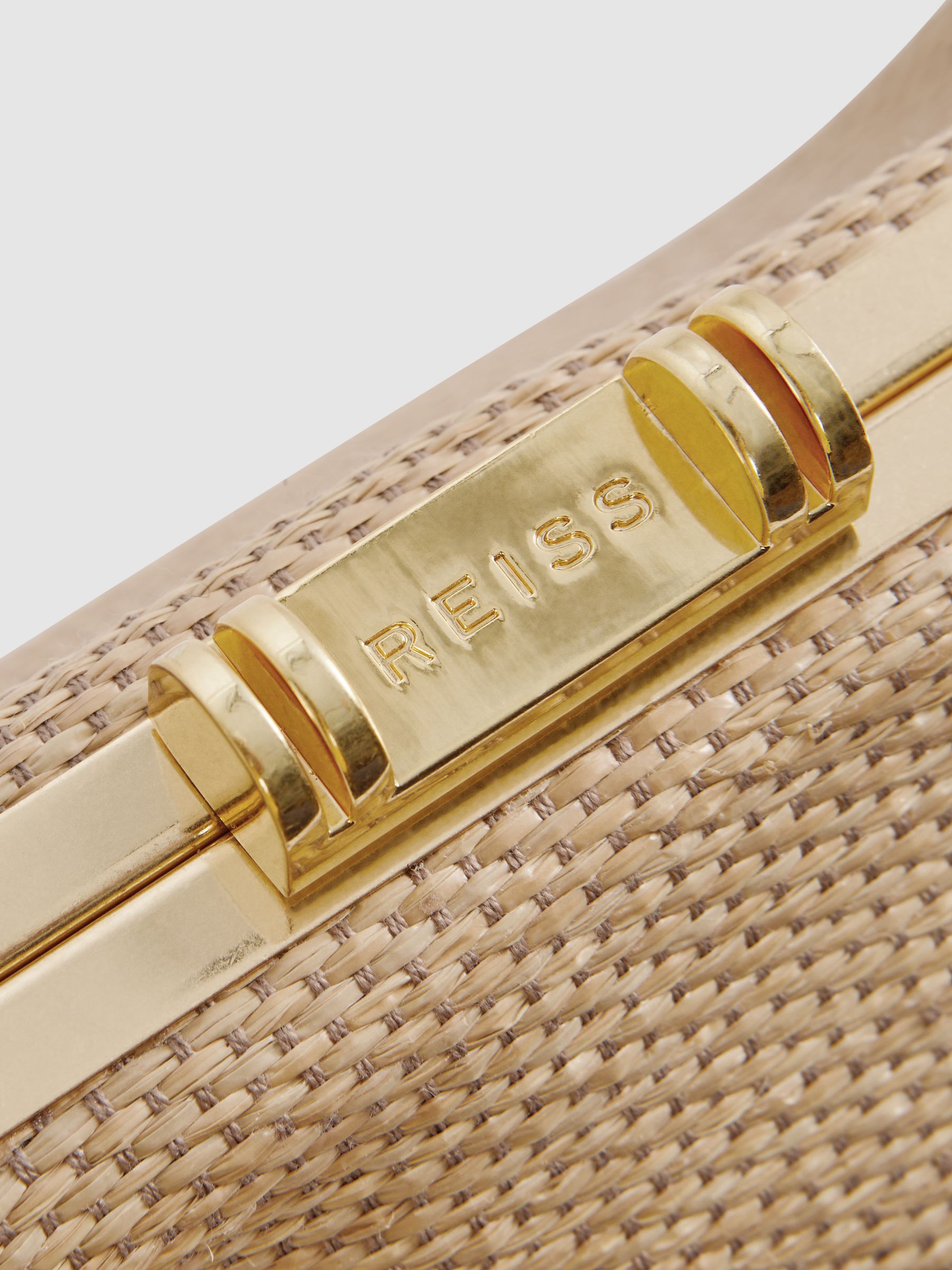 Woven Clutch Bag in Natural - Image 5 of 5