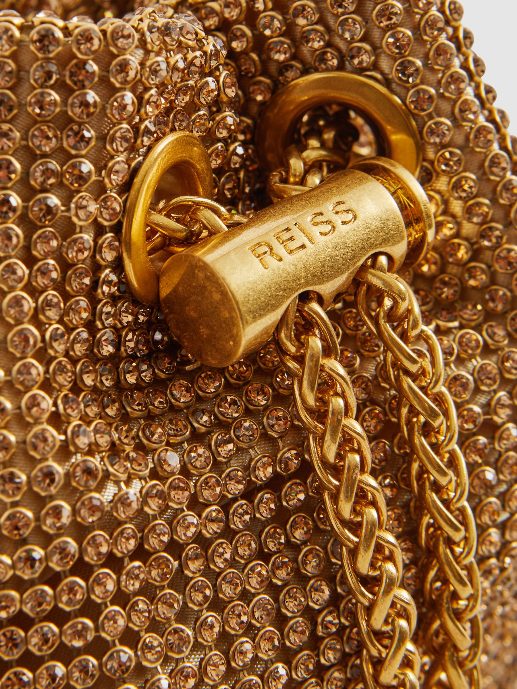 Crystal Bucket Mini Bag in Gold - Image 5 of 5