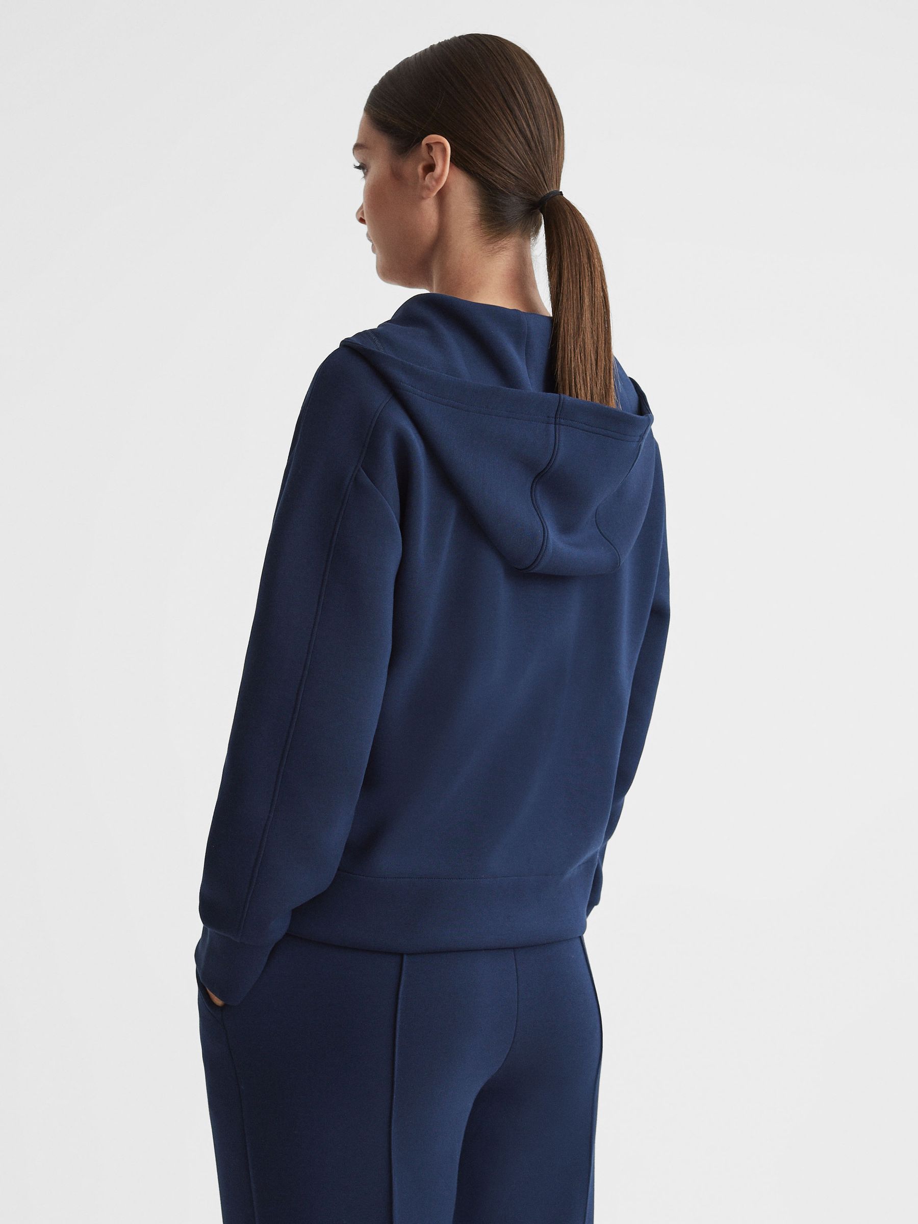 Half-Zip Hoodie in Navy - Image 5 of 5