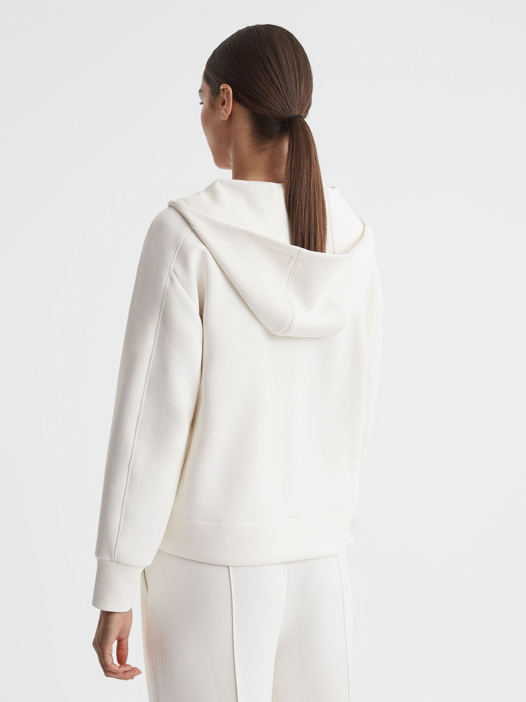 Half-Zip Hoodie in Ivory - Image 5 of 5
