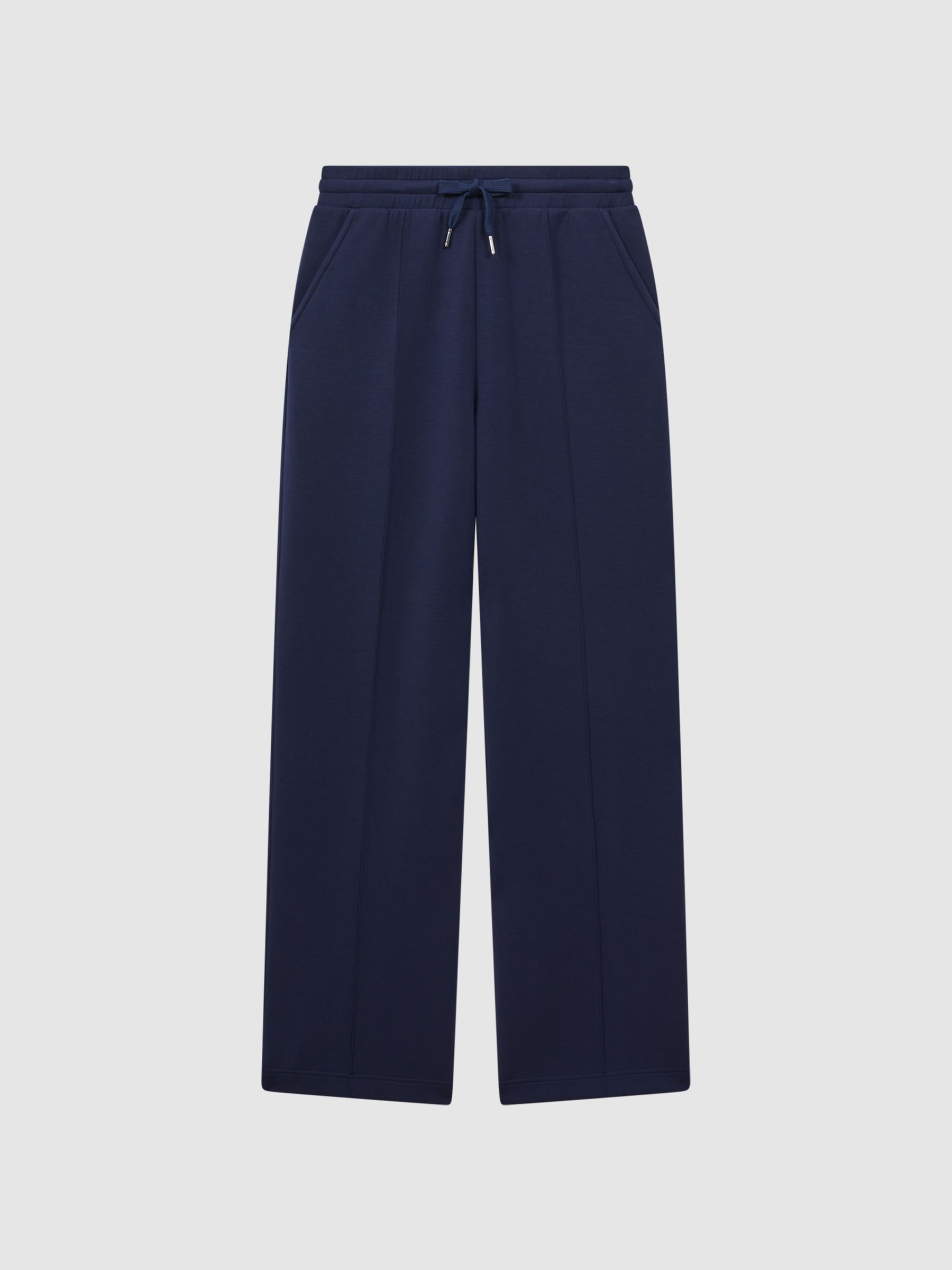 Drawstring Wide Leg Joggers in Navy - Image 2 of 5