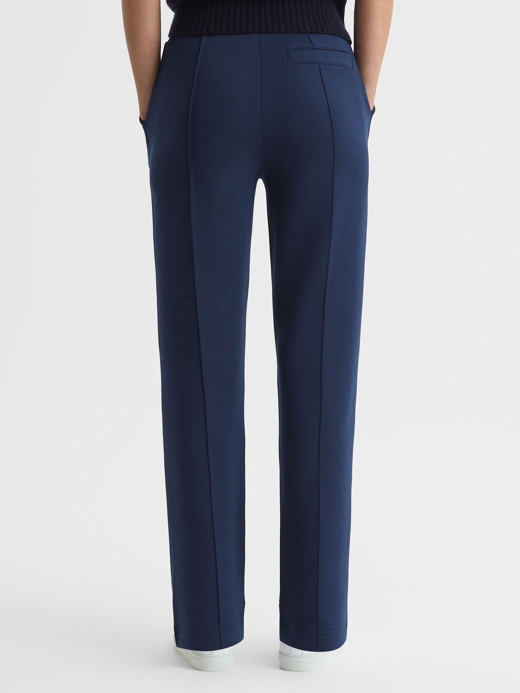 Drawstring Wide Leg Joggers in Navy - Image 5 of 5
