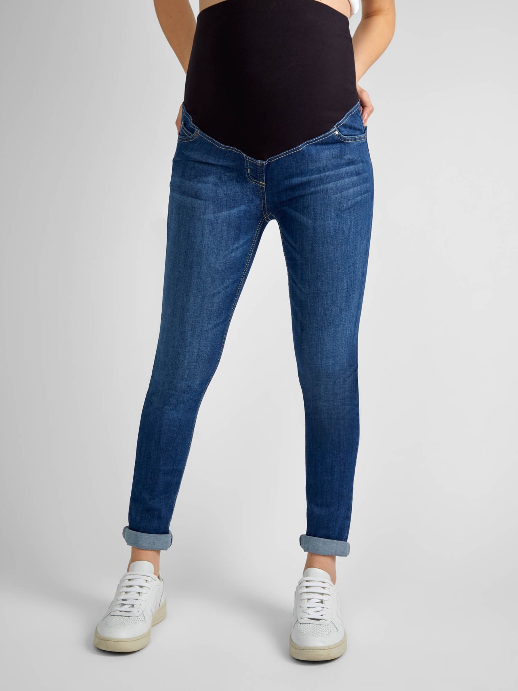Dark Vintage Blue Super Skinny Maternity Denim Jeans - Image 1 of 4
