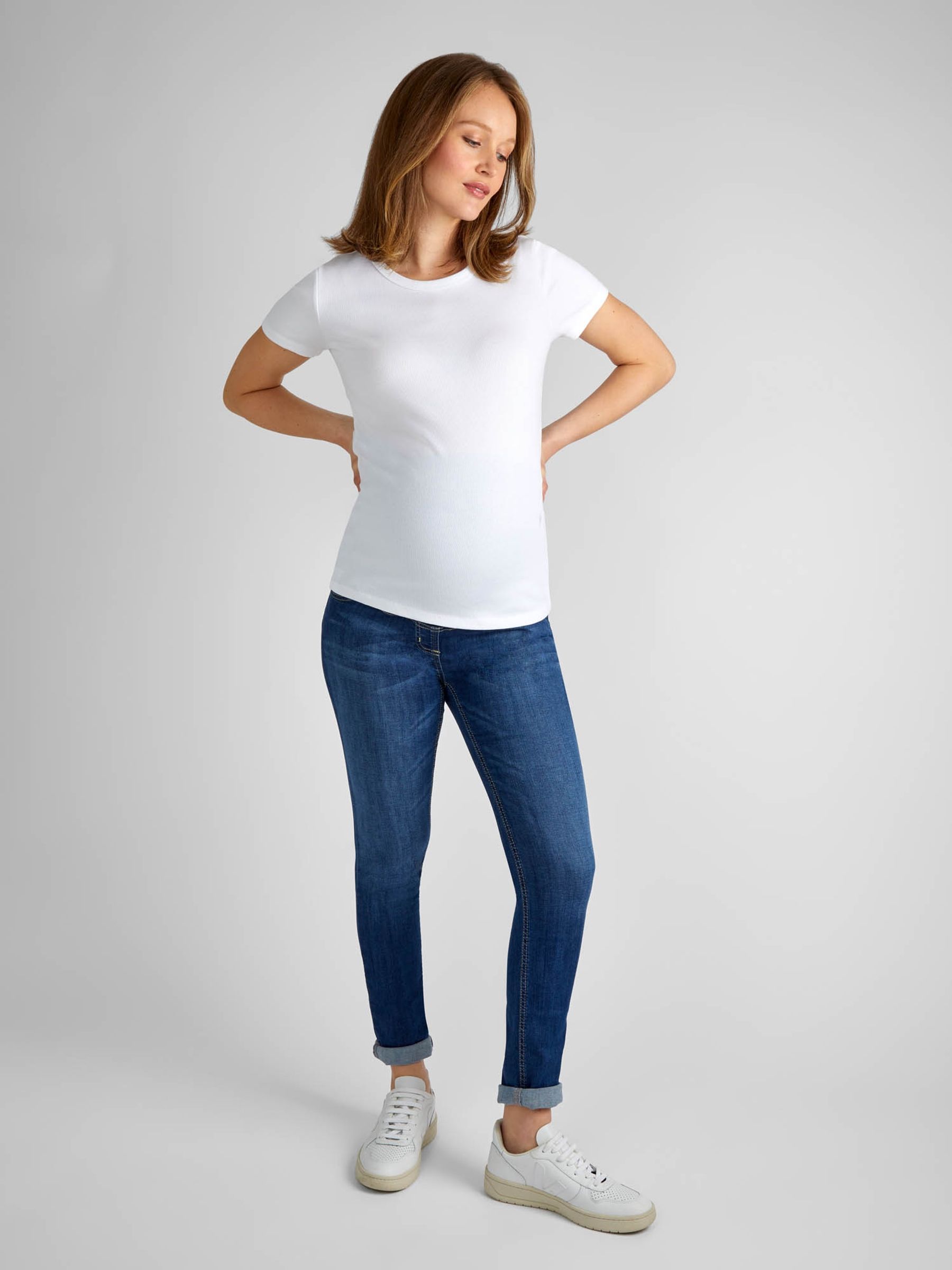 Dark Vintage Blue Super Skinny Maternity Denim Jeans - Image 3 of 4
