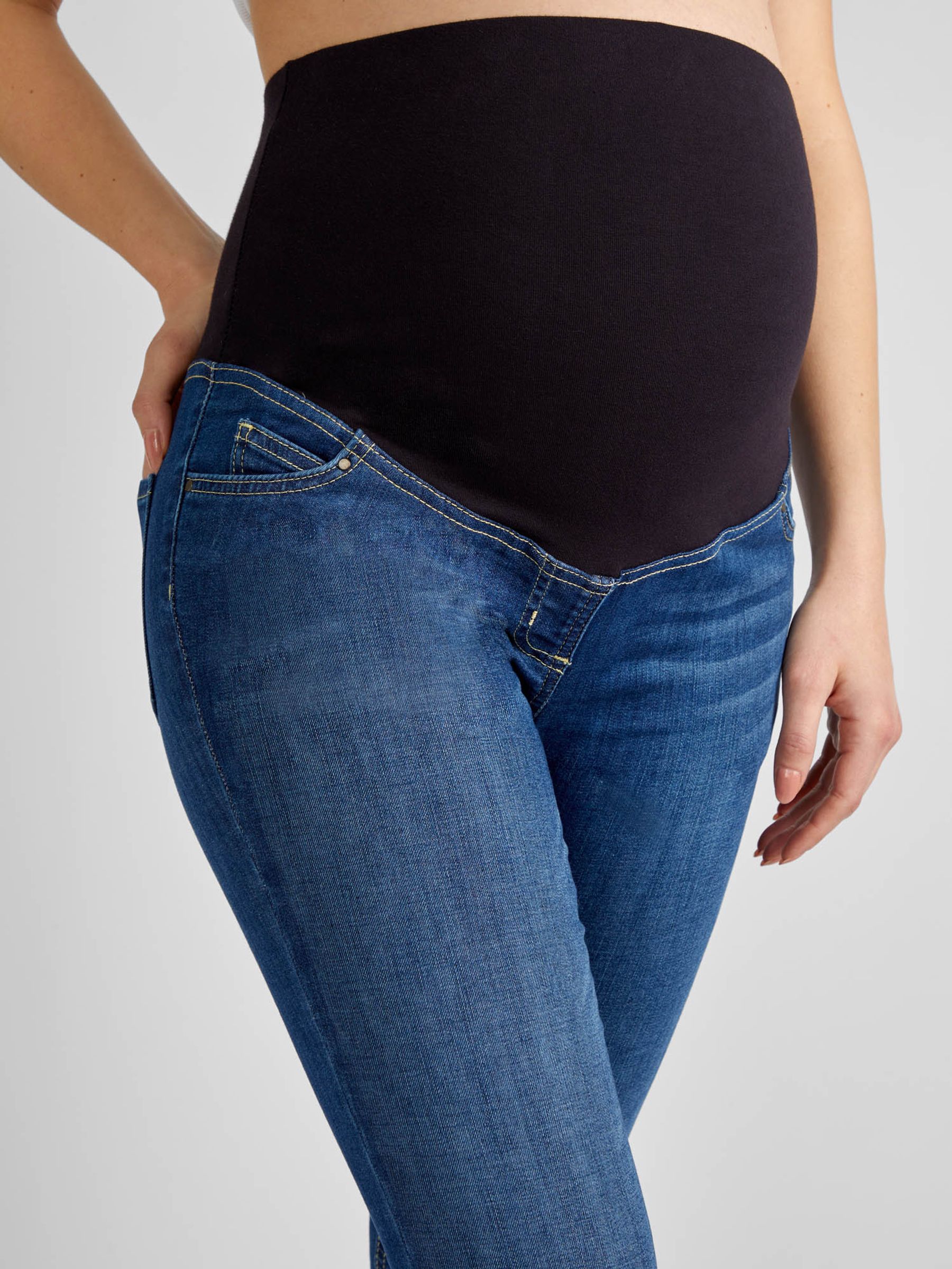 Dark Vintage Blue Super Skinny Maternity Denim Jeans - Image 4 of 4