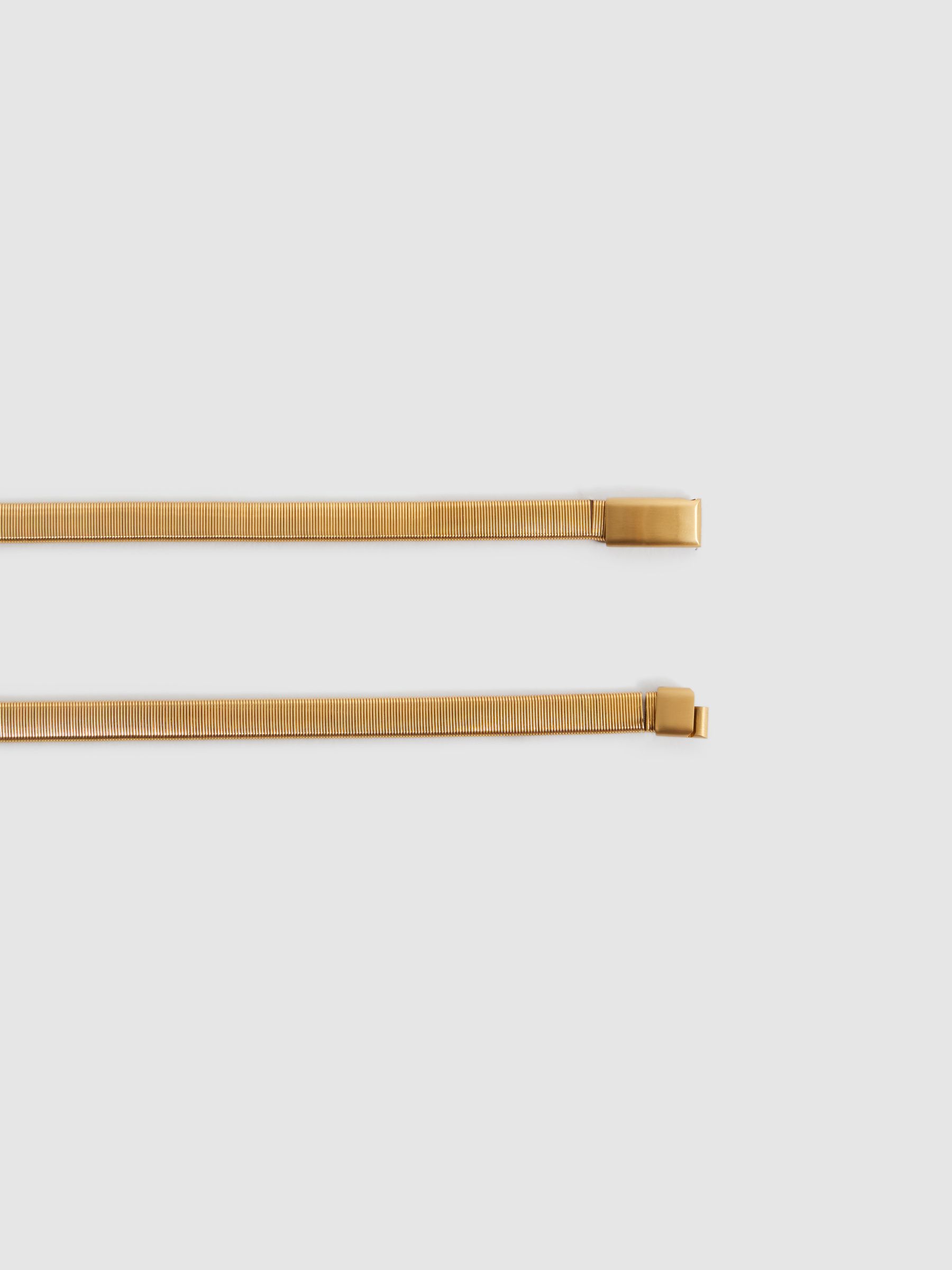 Elasticated Chain Belt in Gold - Image 3 of 4