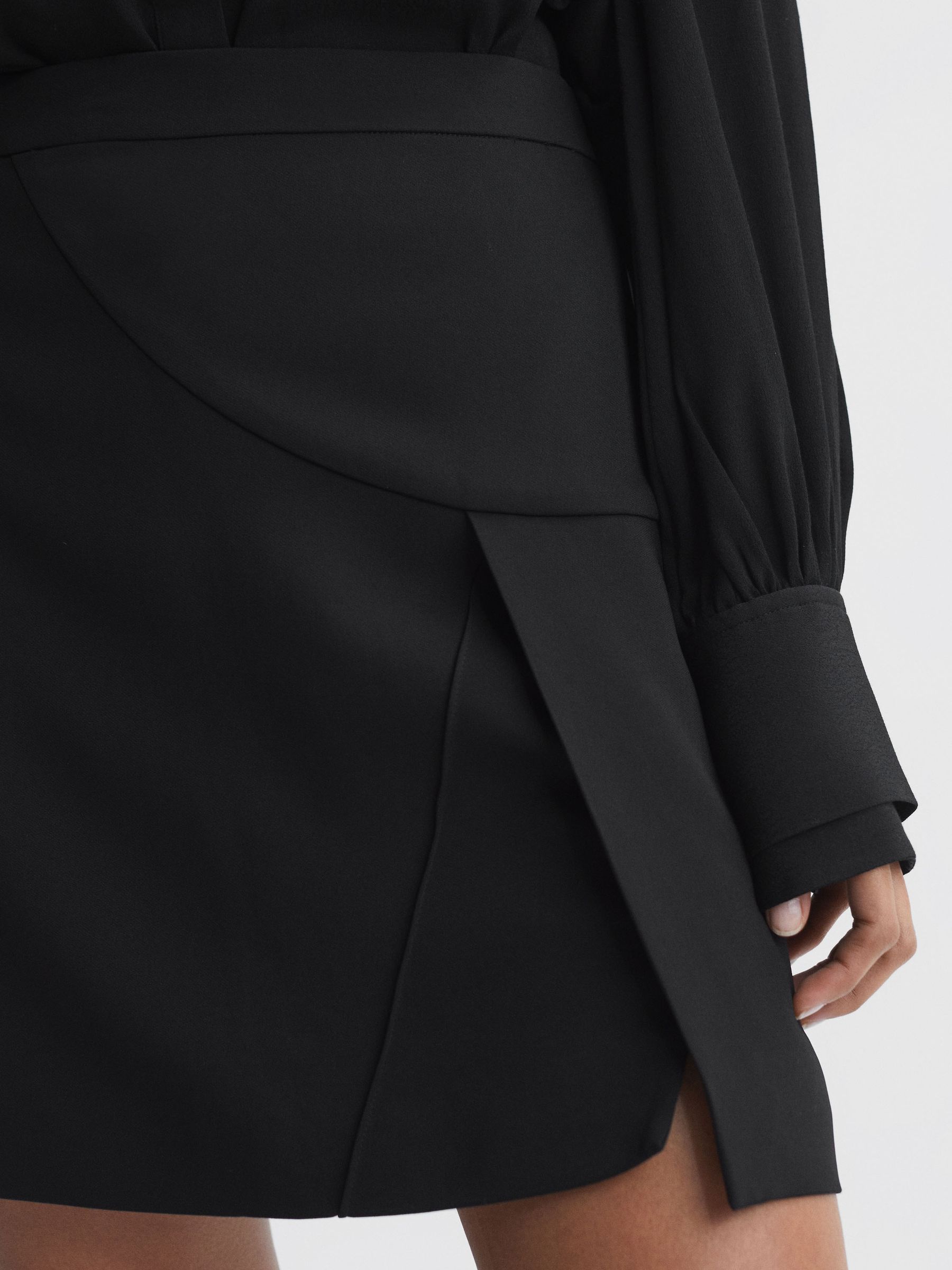High Rise Mini Skirt in Black - Image 4 of 5