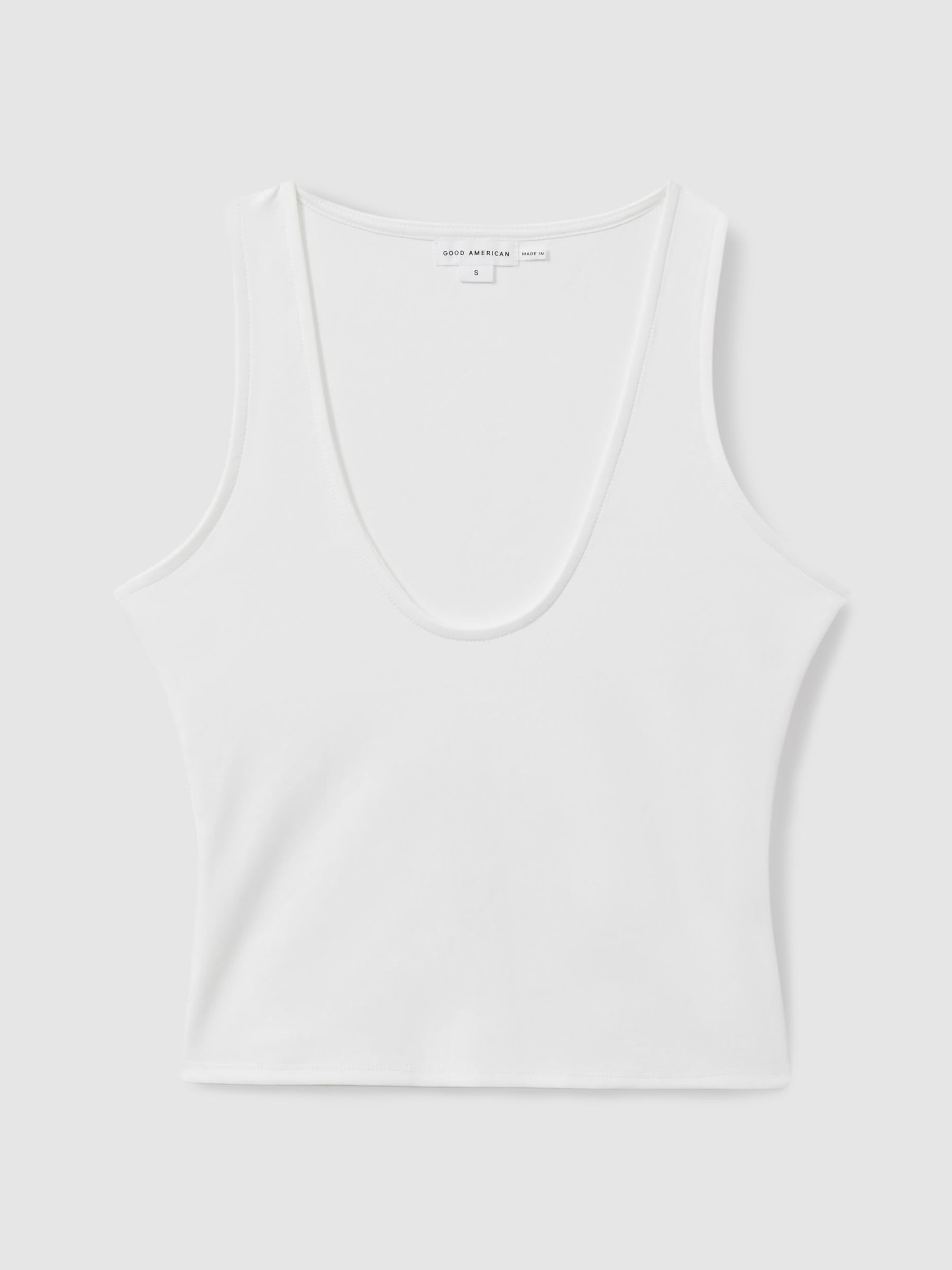Good American Scuba Scoop Neck Vest in White - Image 1 of 4