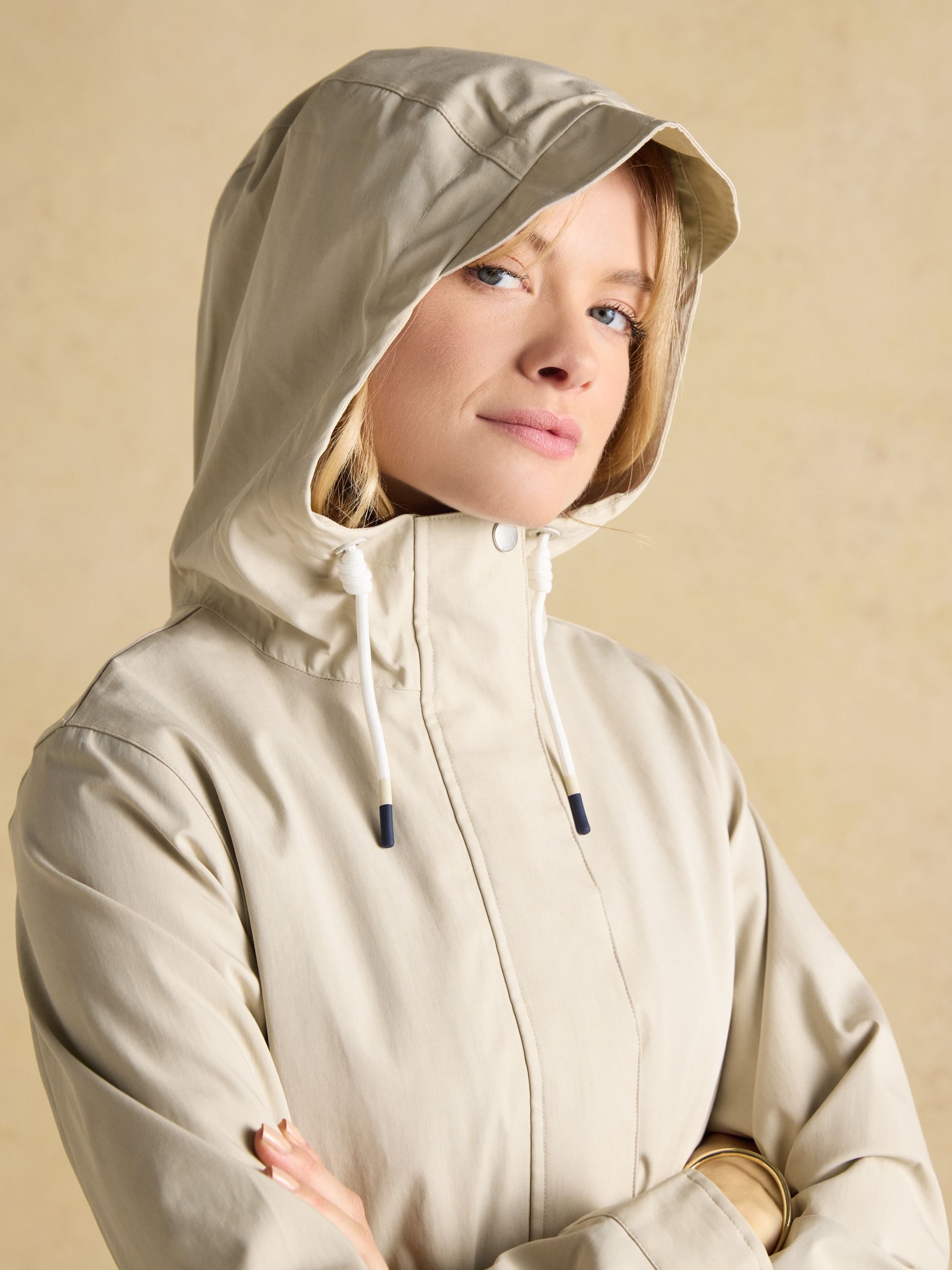 Portwell Beige Waterproof Raincoat With Hood - Image 6 of 14
