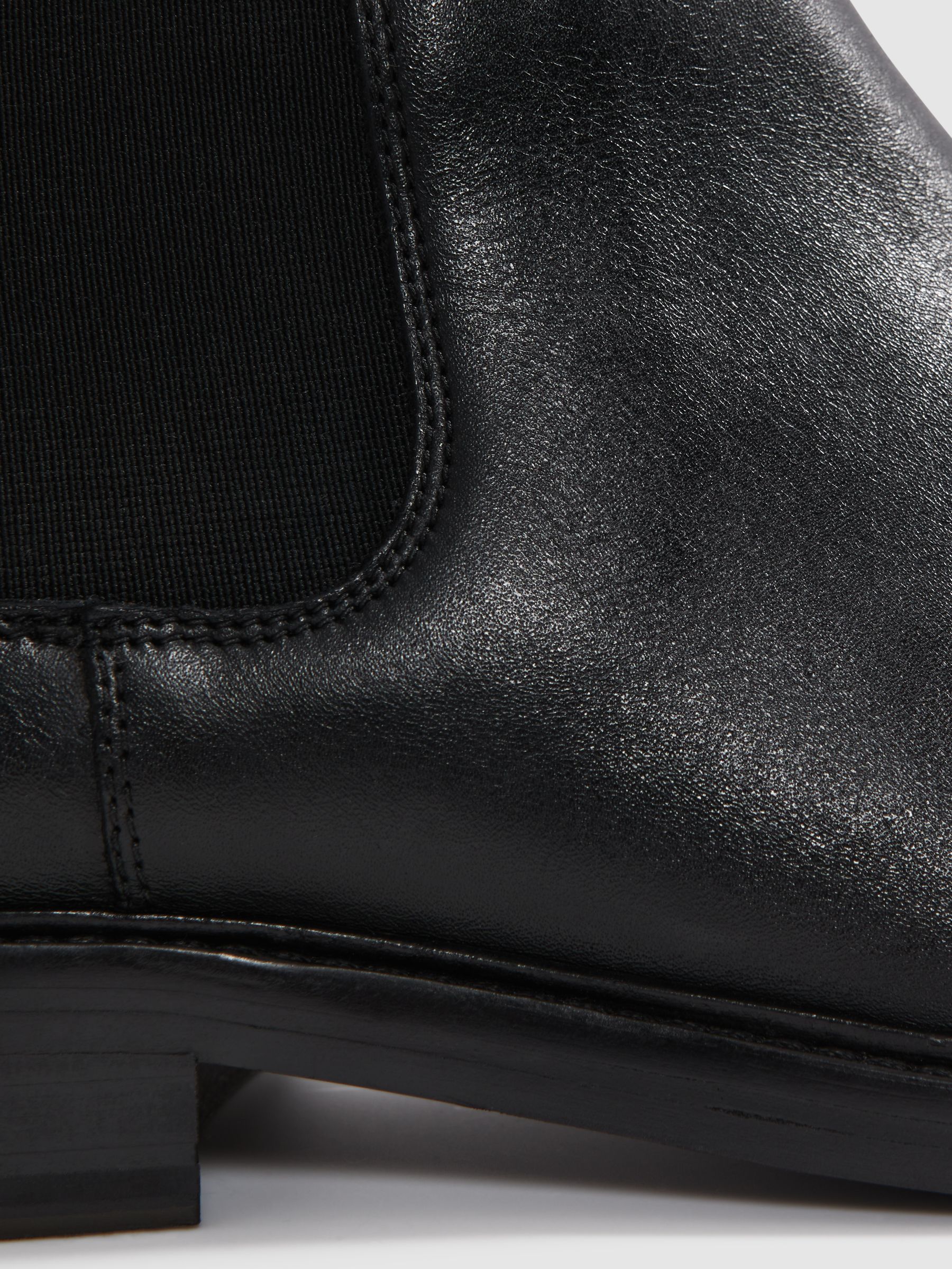 Leather Chelsea Boots in Black - Image 5 of 6