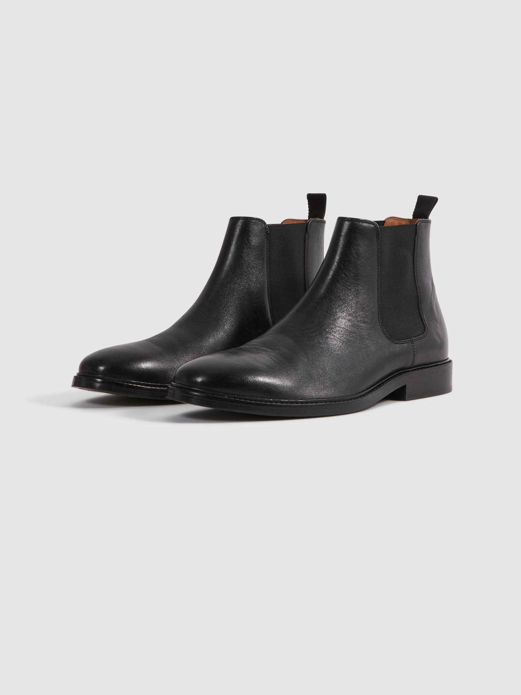 Leather Chelsea Boots in Black - Image 6 of 6