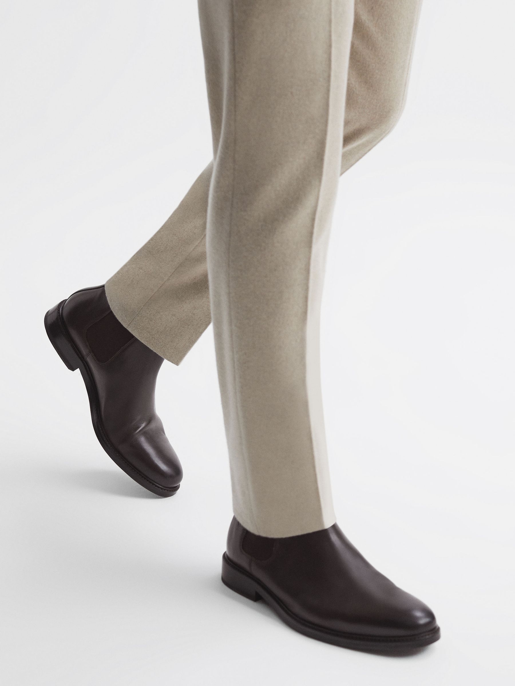 Leather Chelsea Boots in Brown - Image 6 of 6