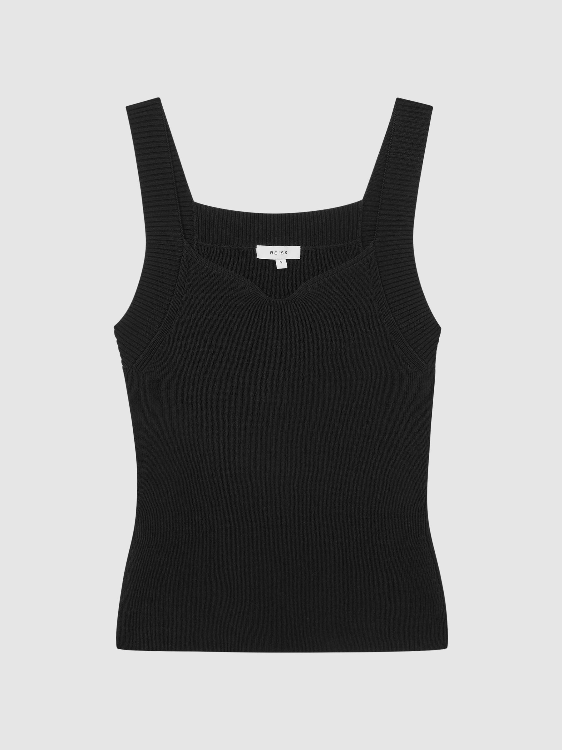 Sweetheart Neck Top in Black - Image 2 of 4