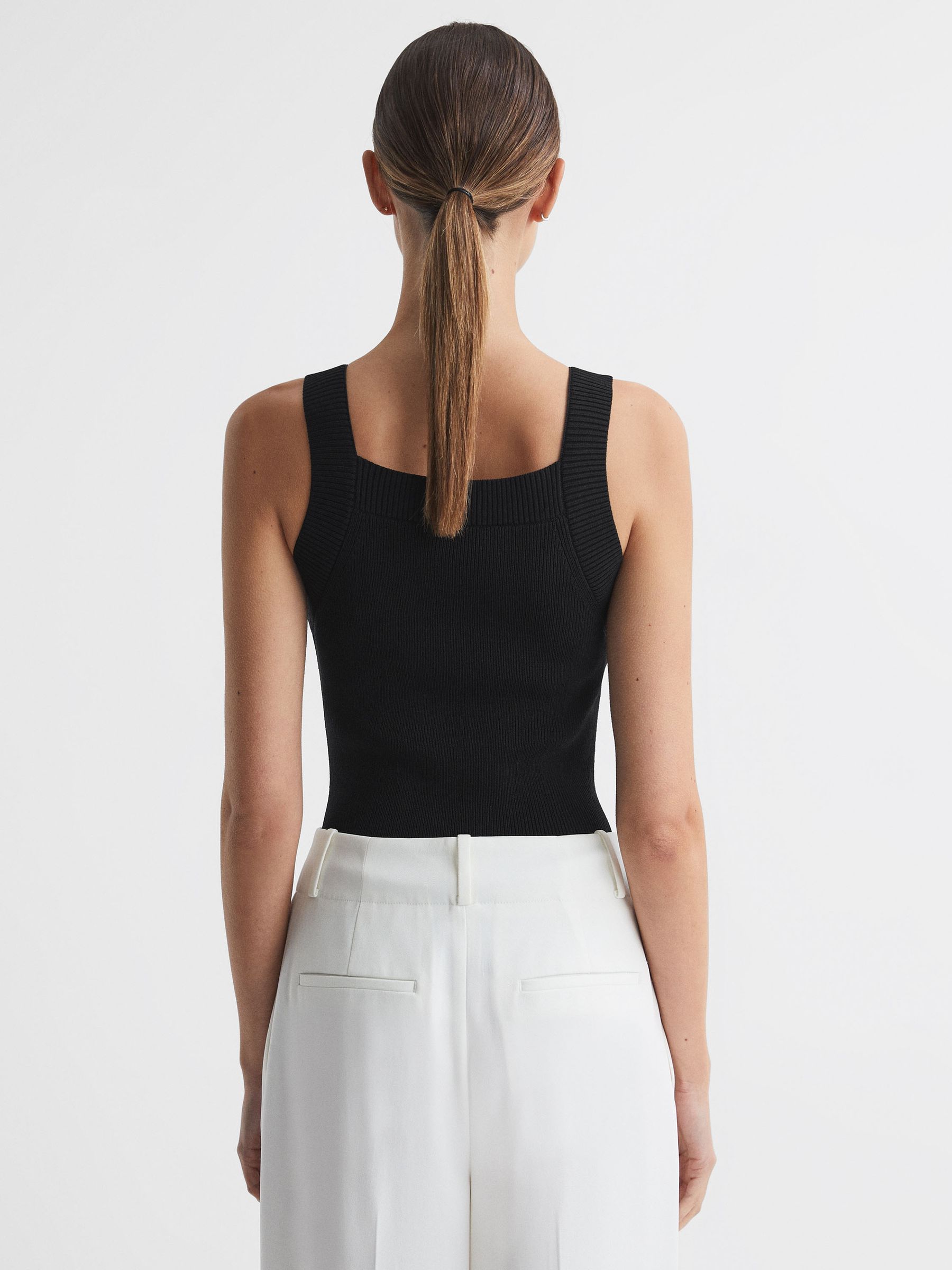 Sweetheart Neck Top in Black - Image 4 of 4
