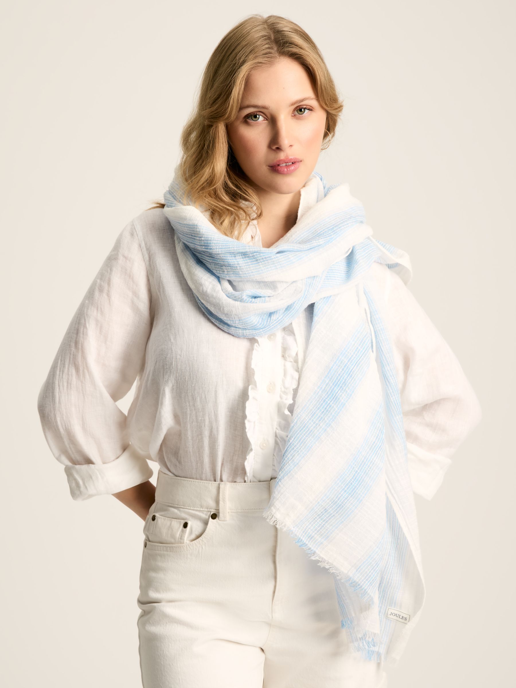 Orla Blue/White Scarf - Image 1 of 5