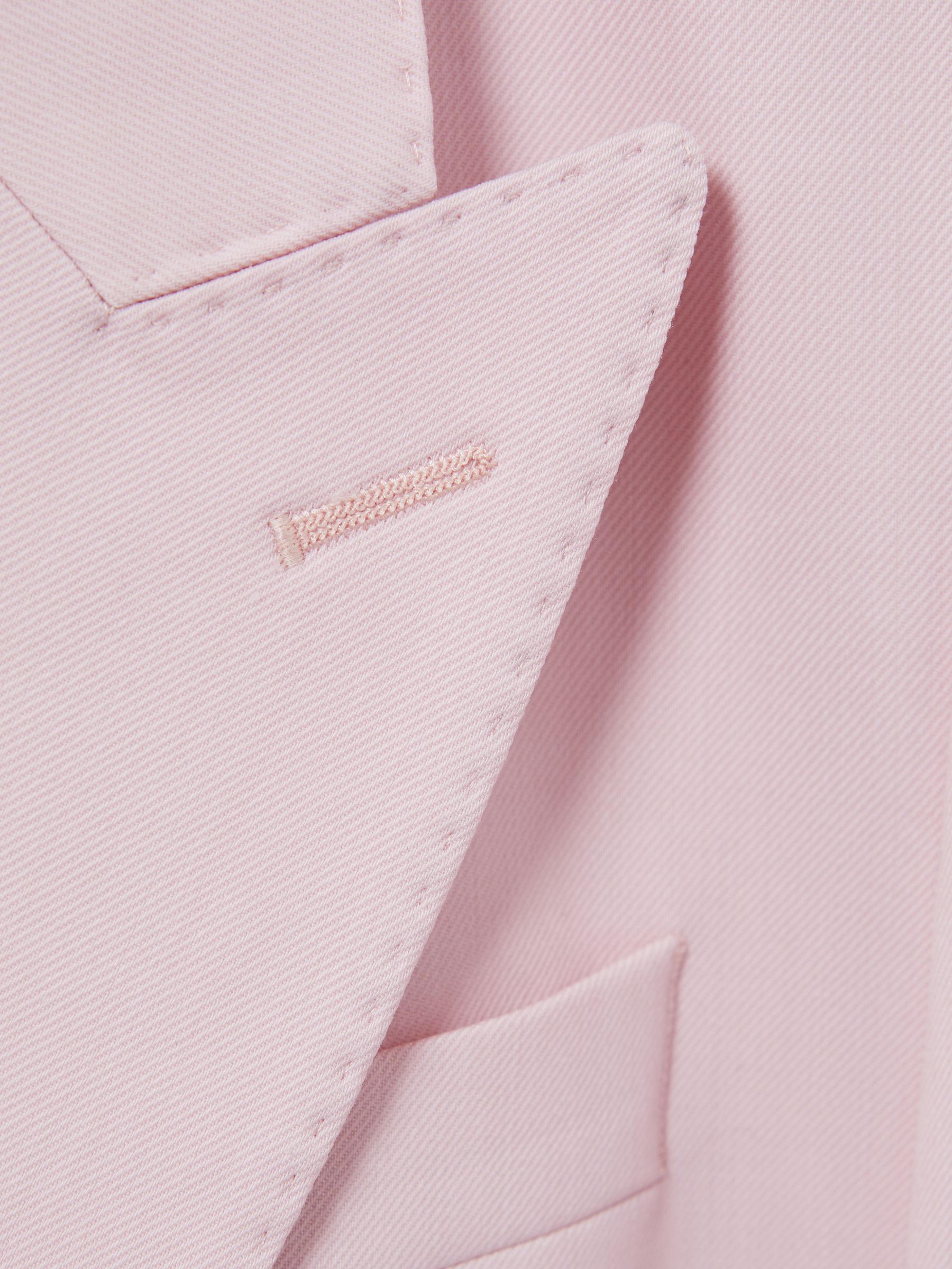 Tailored Wool Blend Double Breasted Blazer in Pink - Image 7 of 7