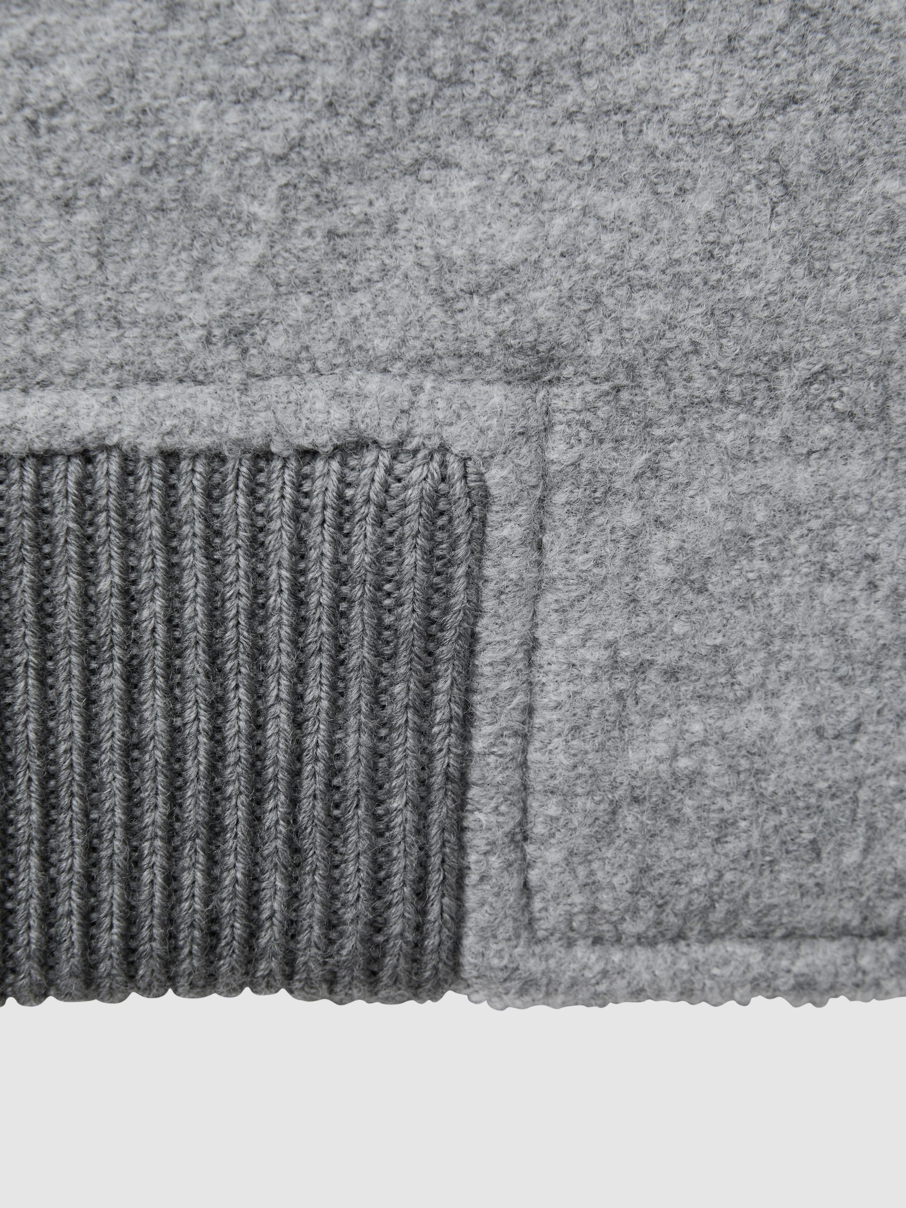 Wool Bomber Jacket in Charcoal - Image 8 of 8