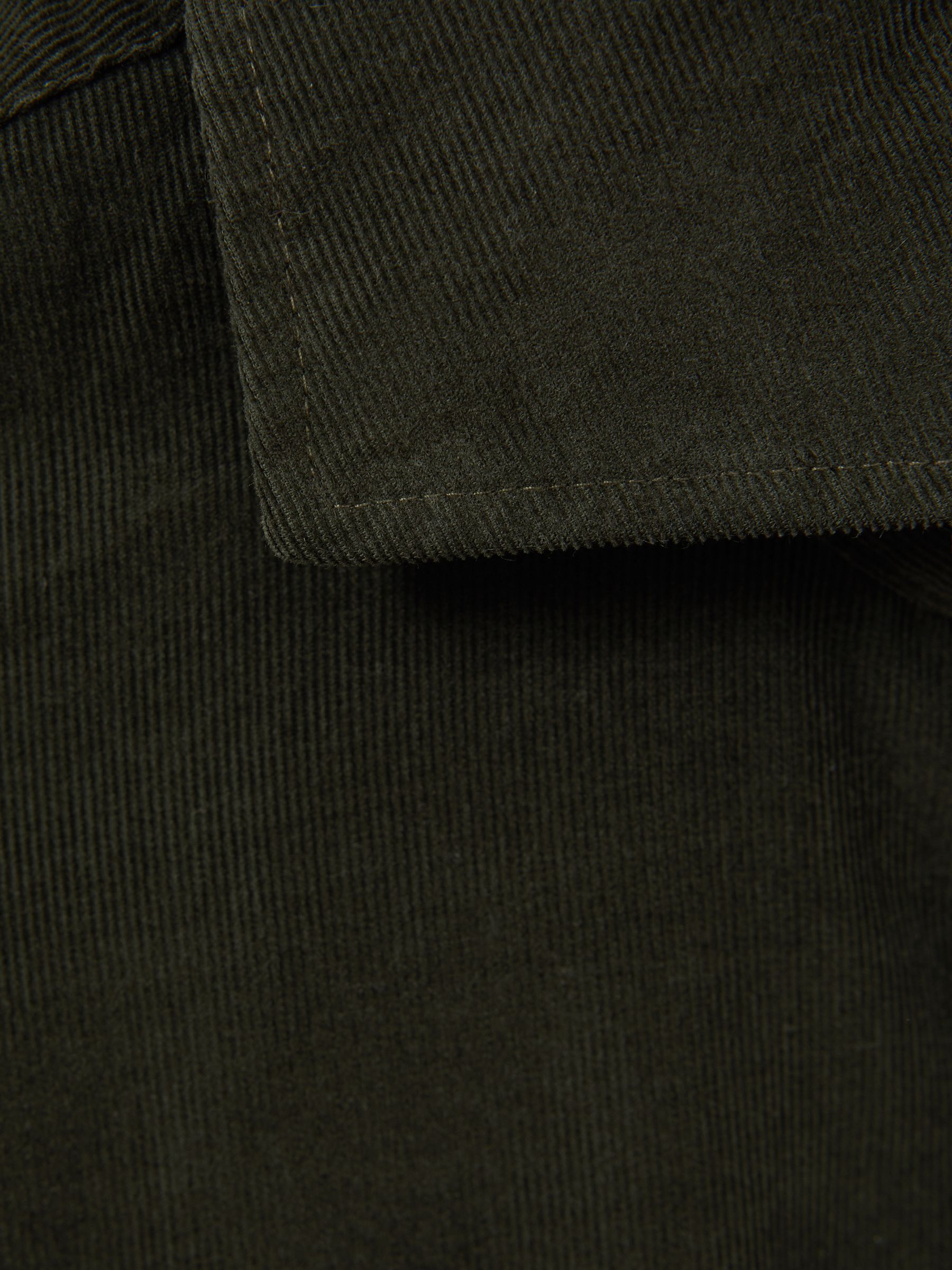 Corduroy Cutaway Collar Shirt in Khaki - Image 6 of 6