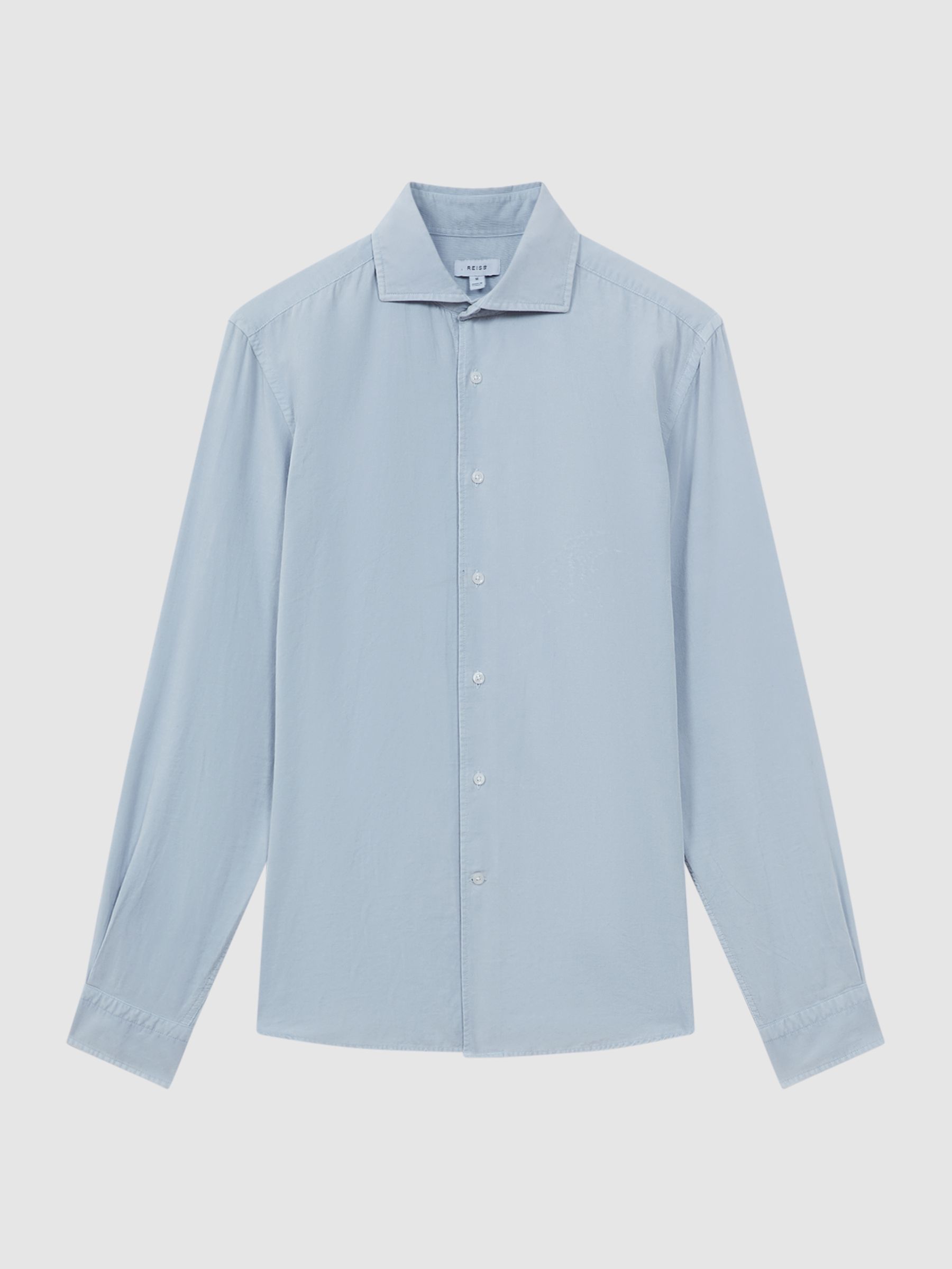 Corduroy Cutaway Collar Shirt in Soft Blue - Image 2 of 6