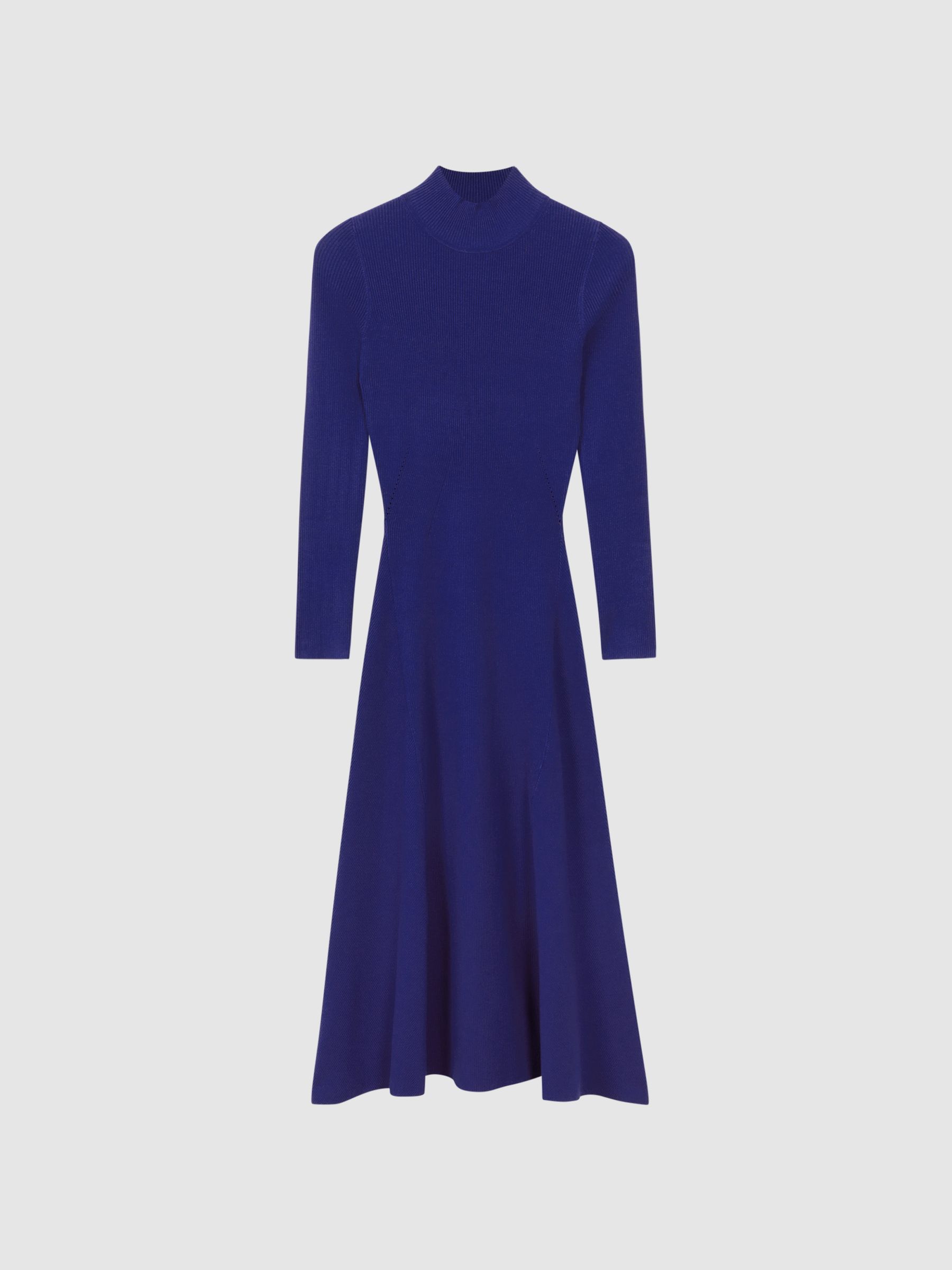 Knitted Bodycon Midi Dress in Blue - Image 2 of 5