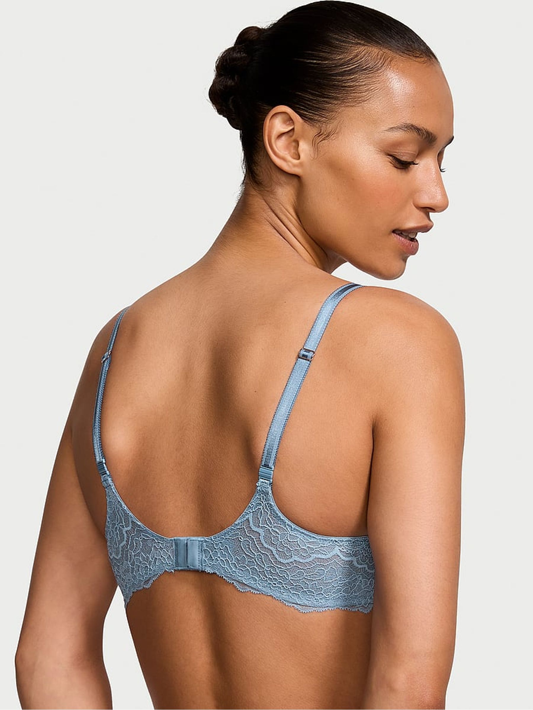 Blue Faded Denim Demi Lightly Lined Bra - Image 3 of 3