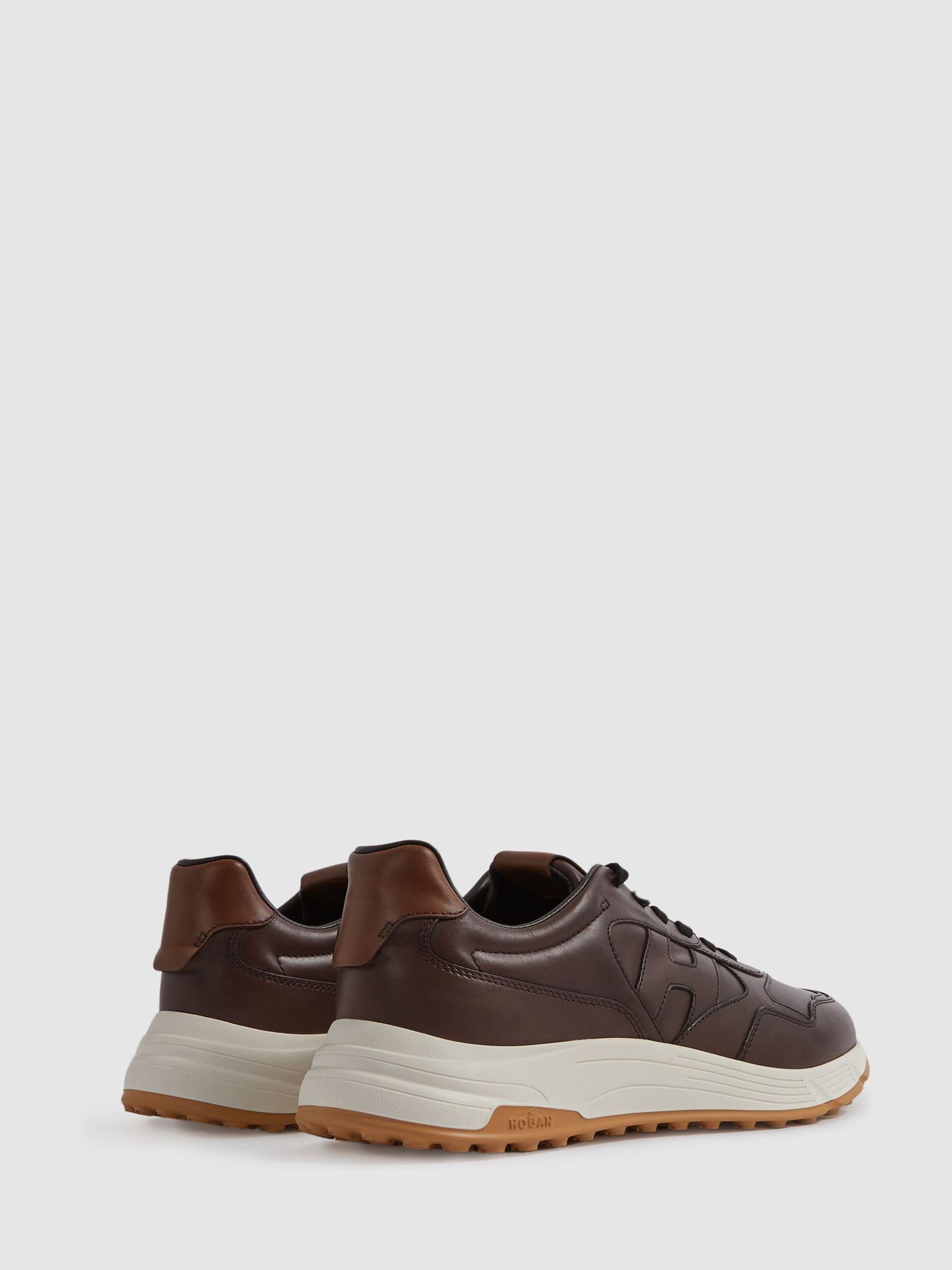Hogan Leather Chunky Trainers in Brown - image 2