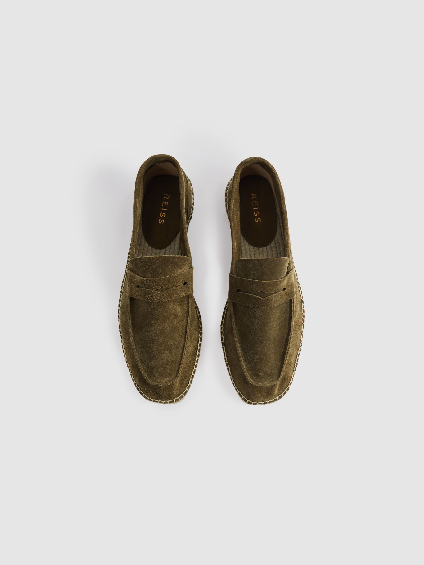 Suede Espadrilles in Olive - Image 3 of 5