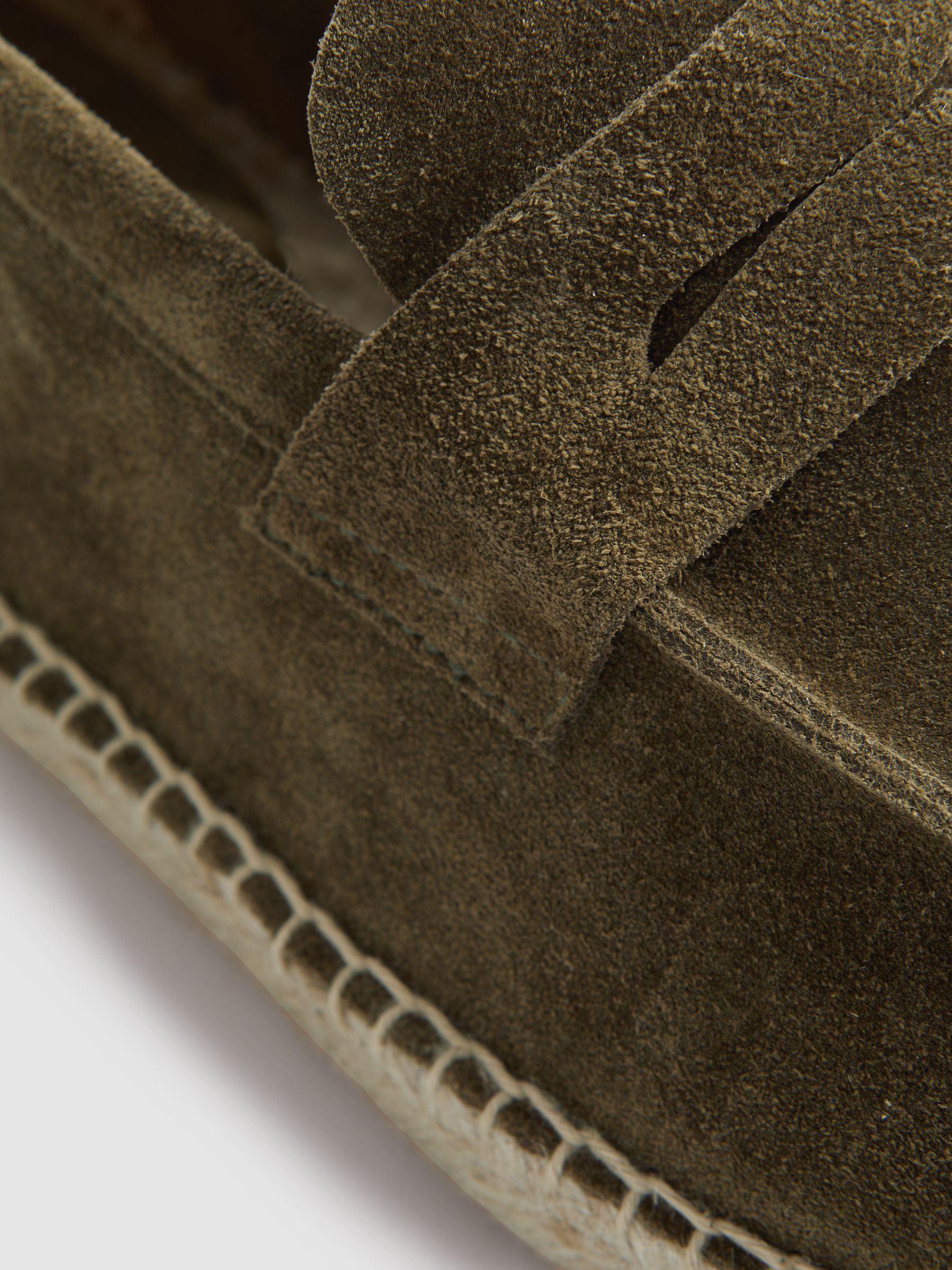 Suede Espadrilles in Olive - Image 5 of 5