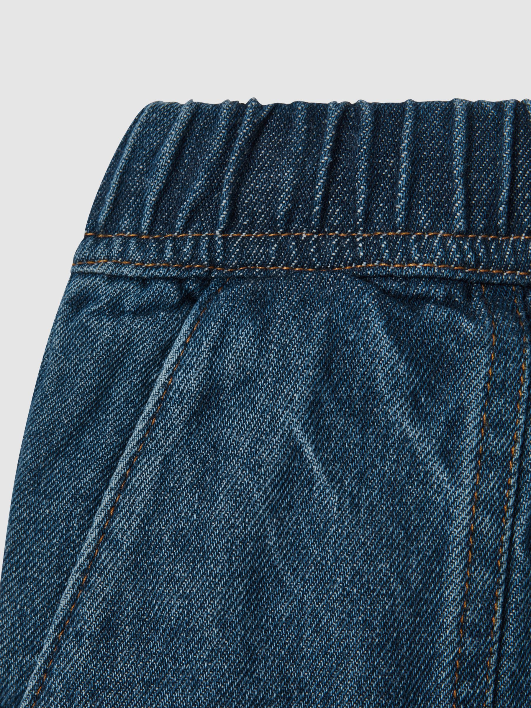 4-9 yrs Drawstring Denim Shorts in Blue - Image 4 of 4