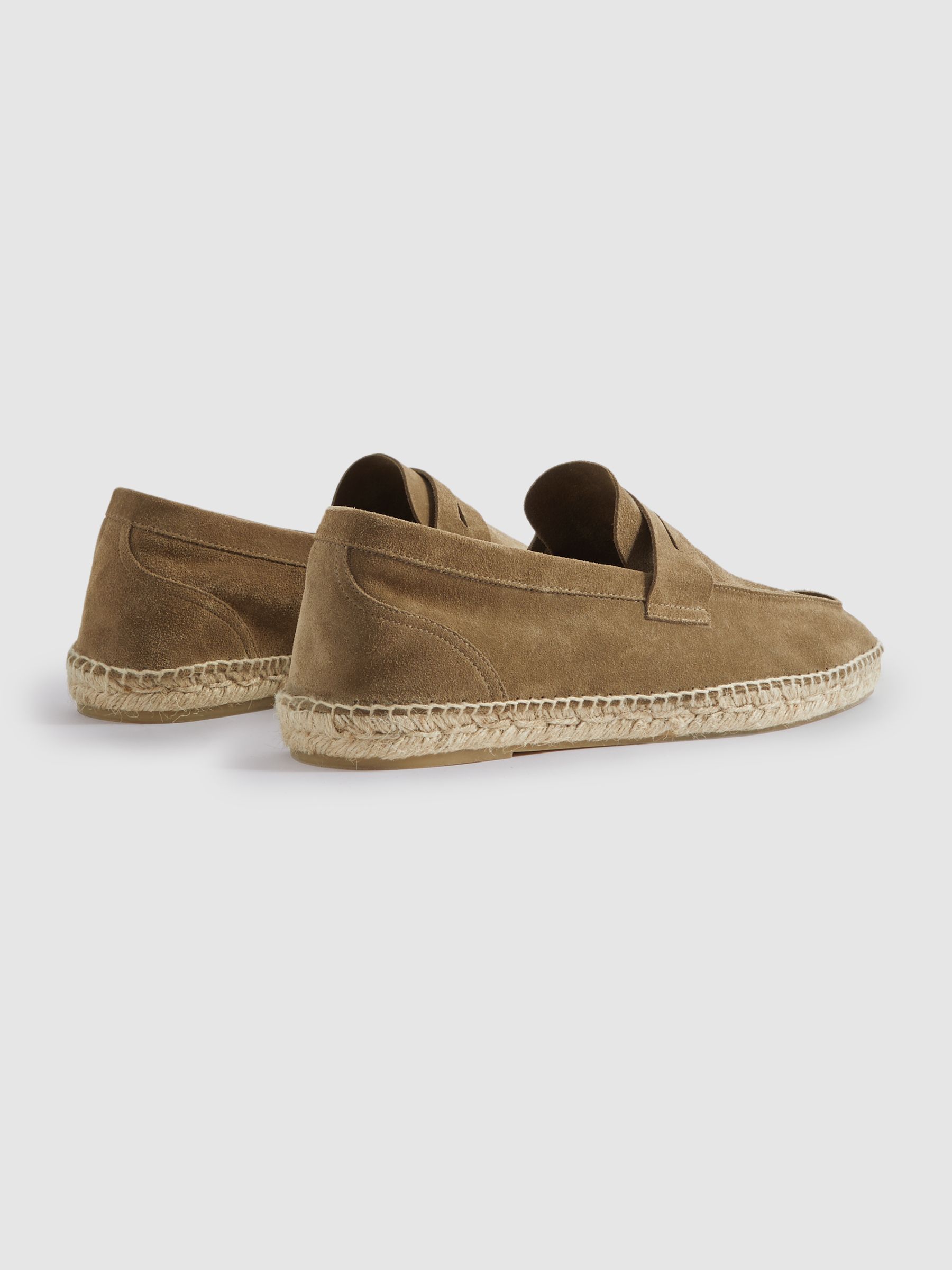 Suede Espadrilles in Stone - image 3