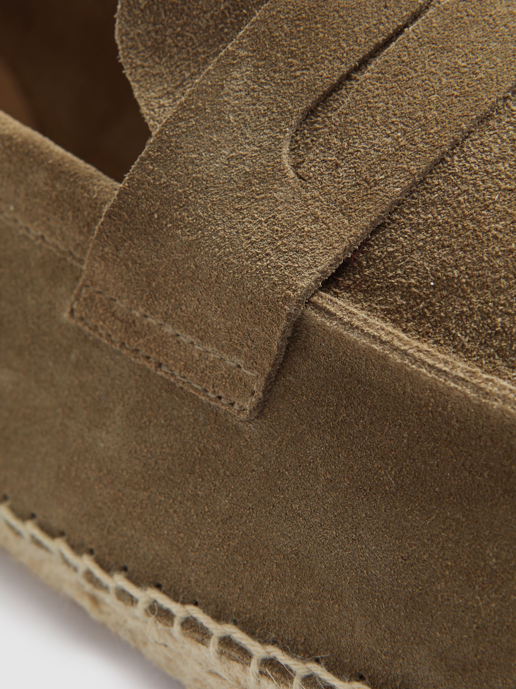 Suede Espadrilles in Stone - image 4