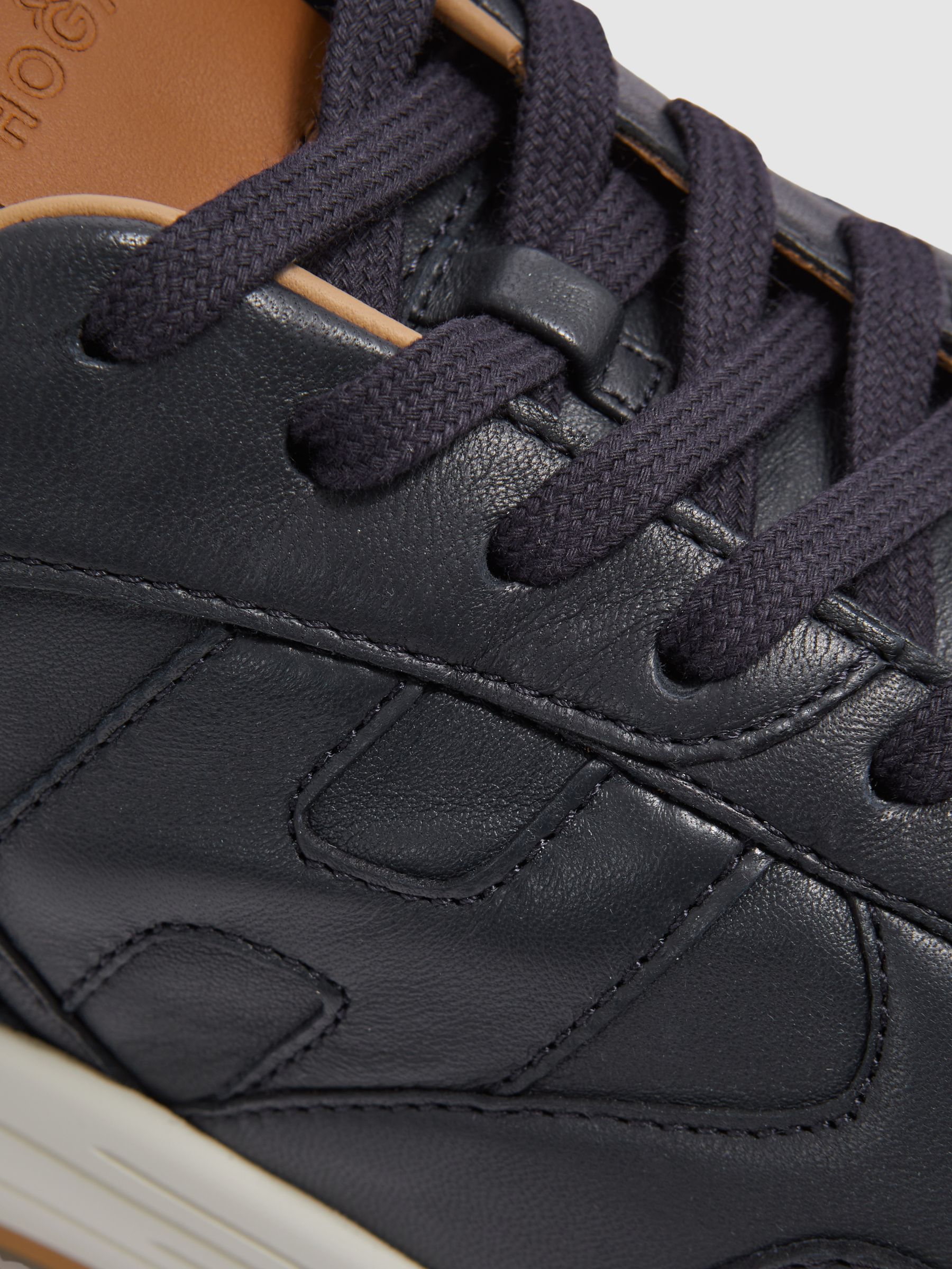 Hogan Leather Chunky Trainers in Blue - Image 4 of 4