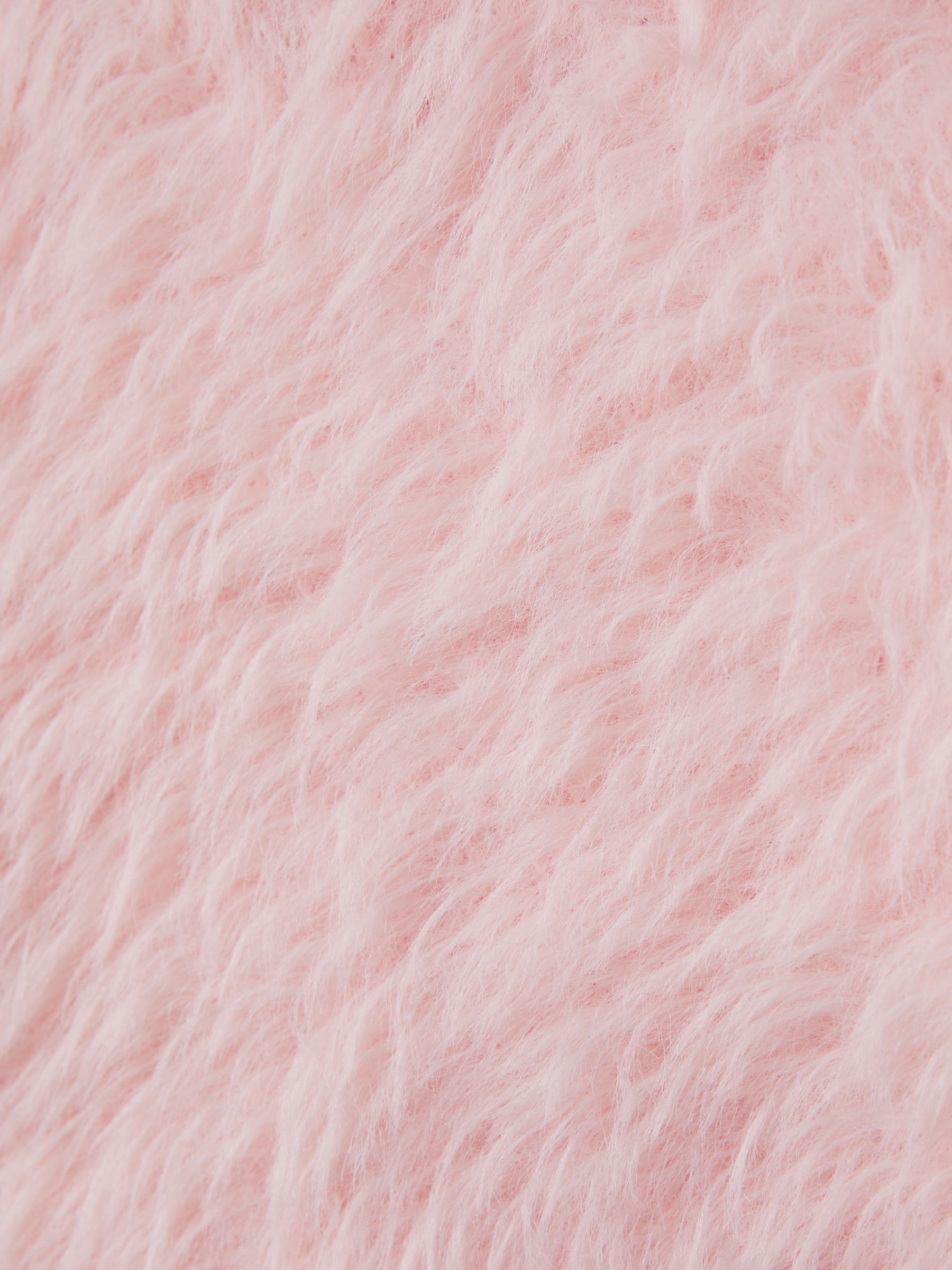 4-9 yrs Fluffy Crew Neck Jumper in Pink - Image 4 of 4