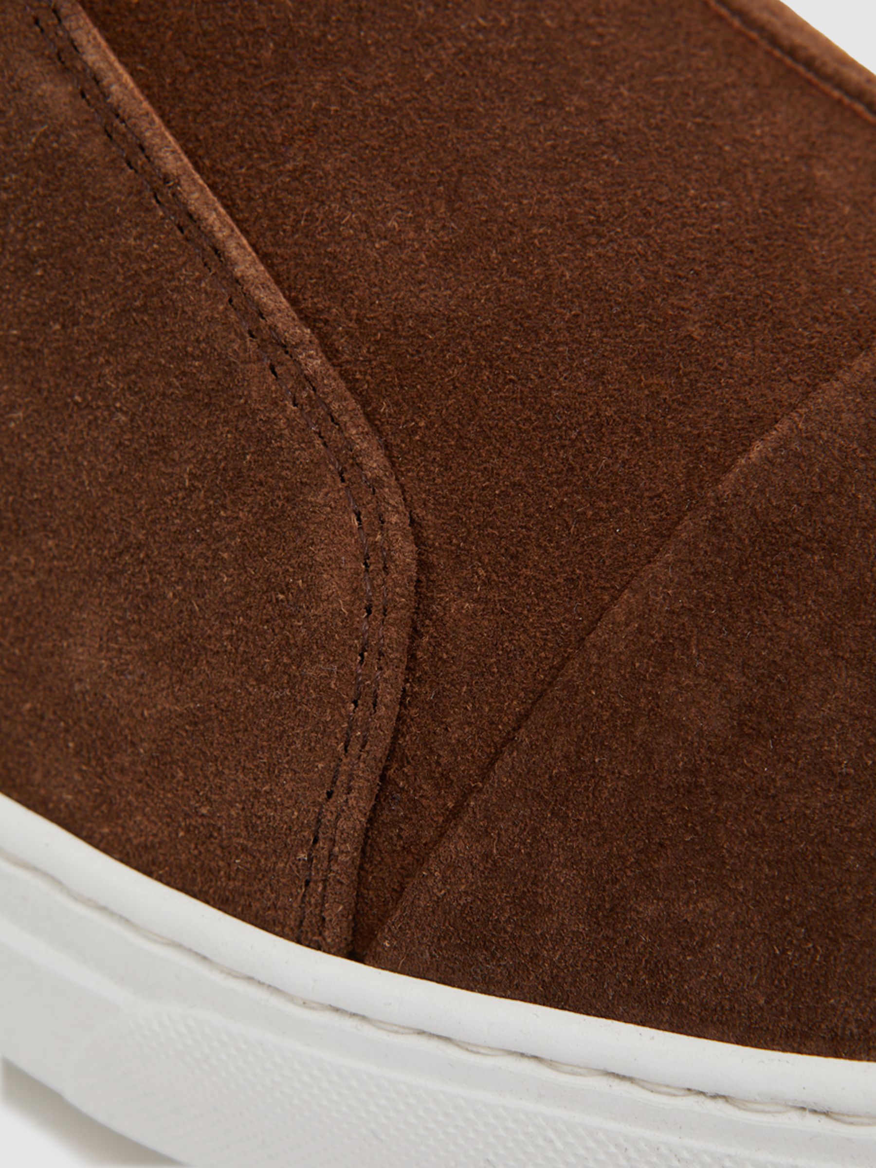 Harrys London Suede Slip On Trainers in Dark Bark Brown - Image 5 of 5