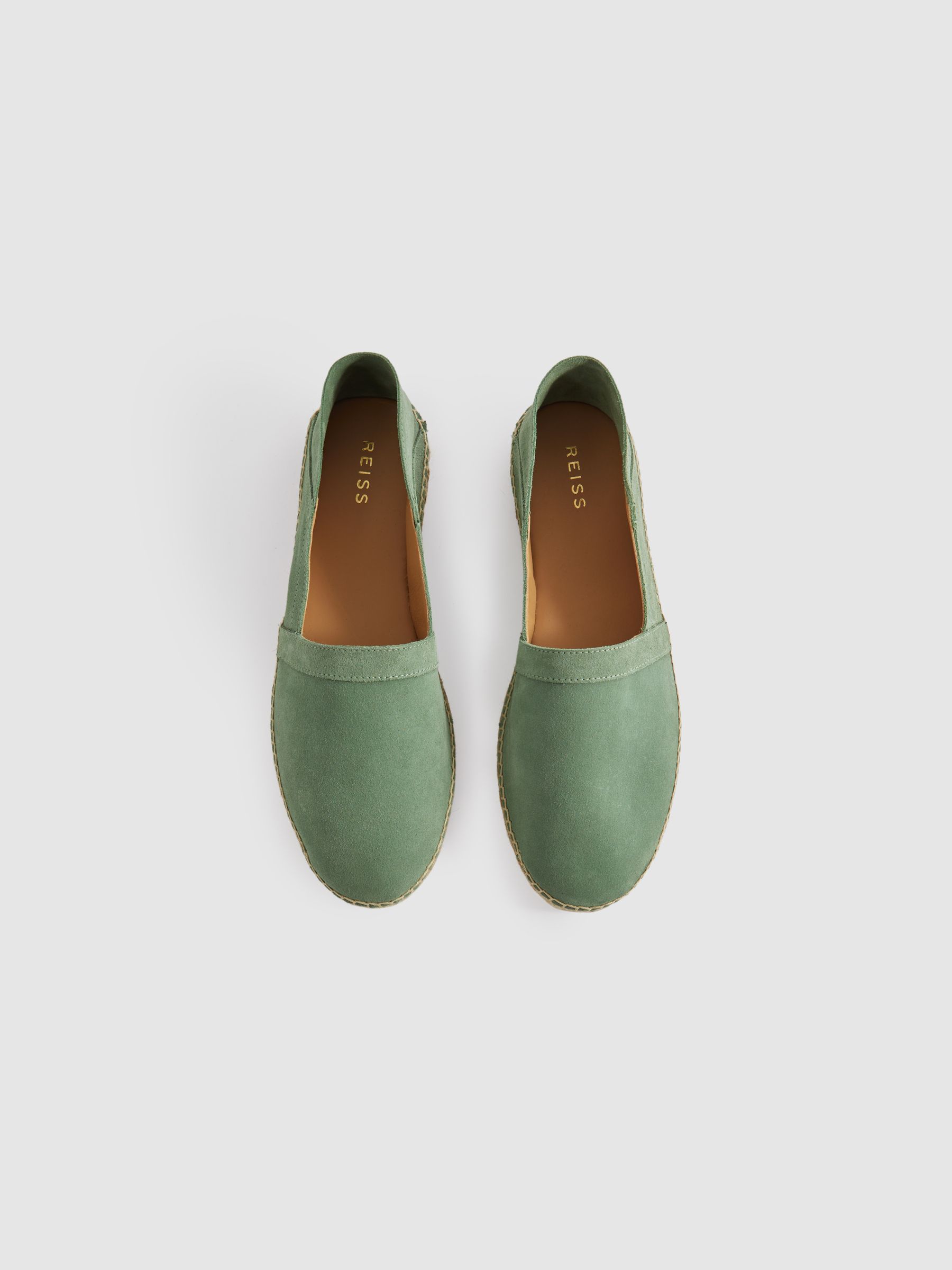 Suede Espadrilles in Mint - Image 3 of 5