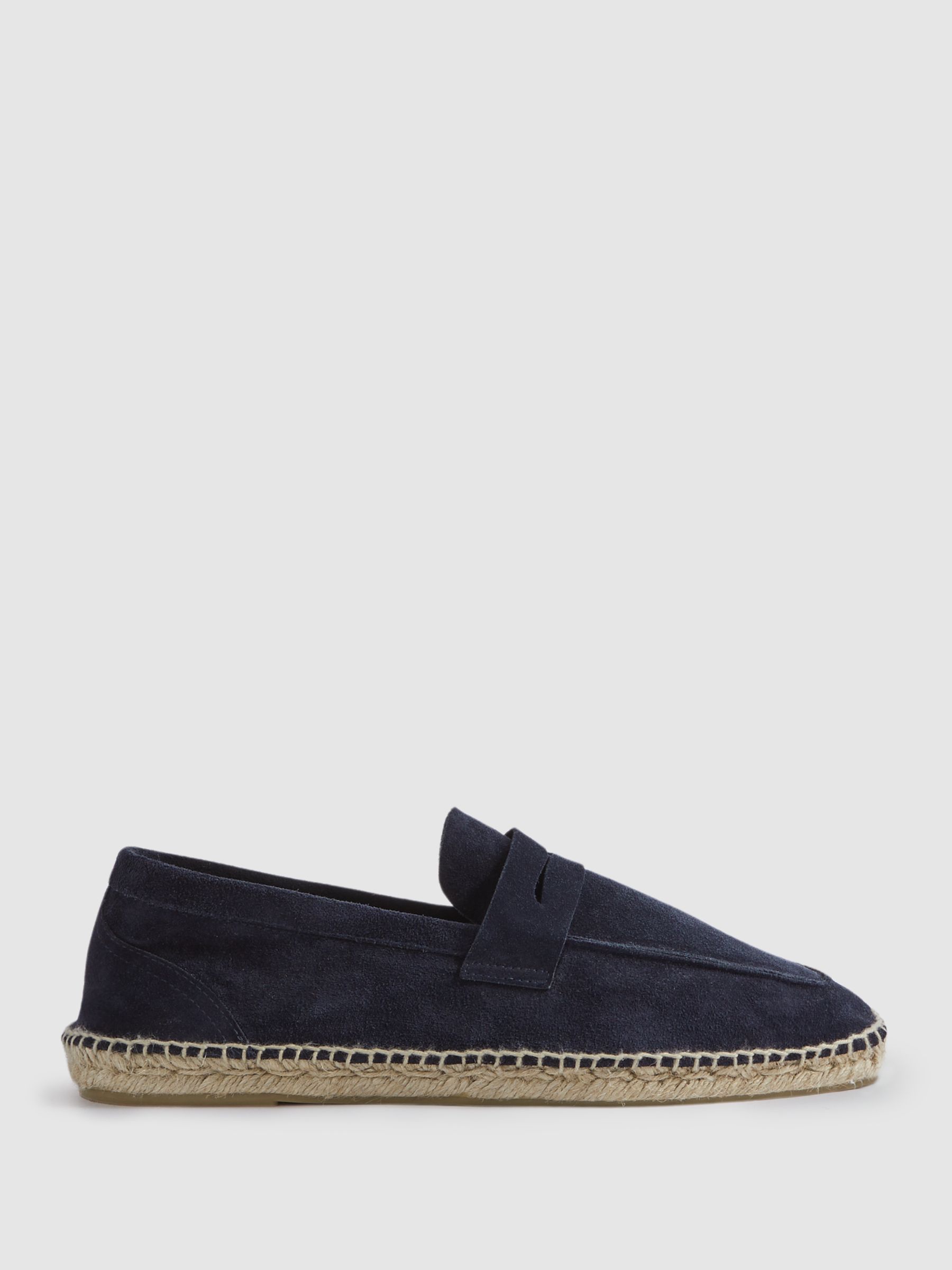 Suede Espadrilles in Navy - Image 1 of 5