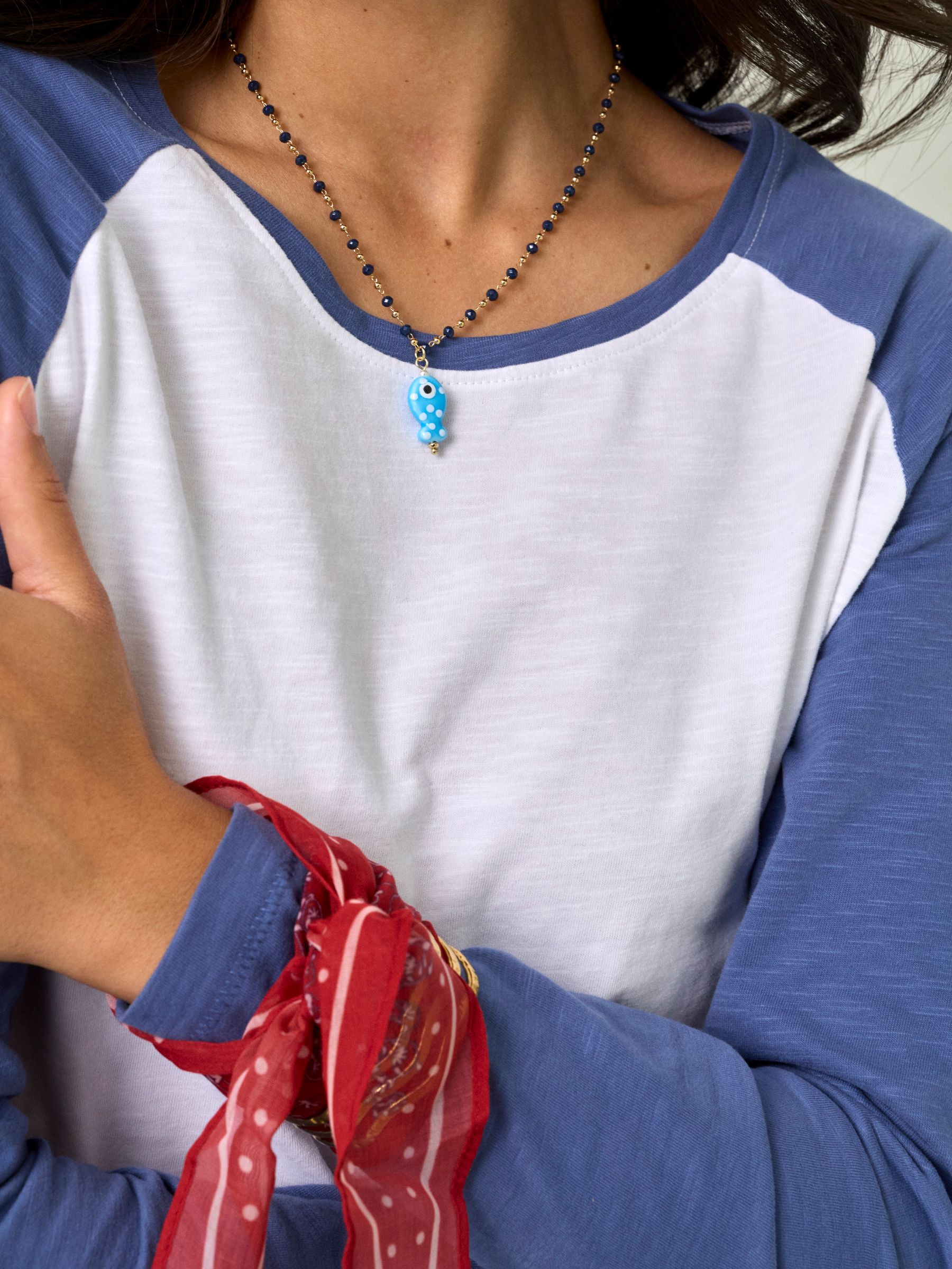 Raya Blue Raglan Tee - Image 4 of 5